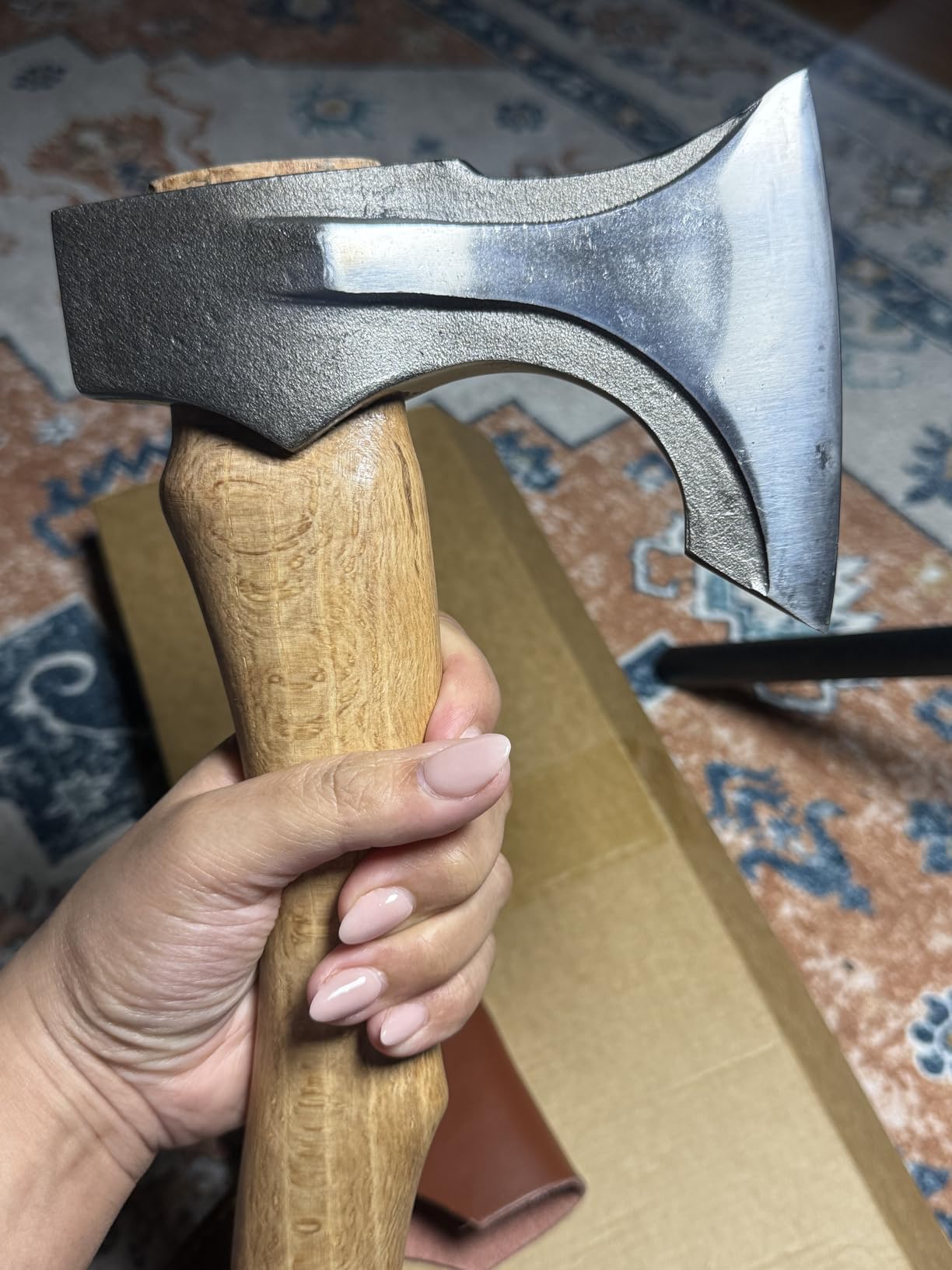 Purple Dragon Camping Hatchet 14.7 Inch Hand Forged Splitting Axe customer photo 1