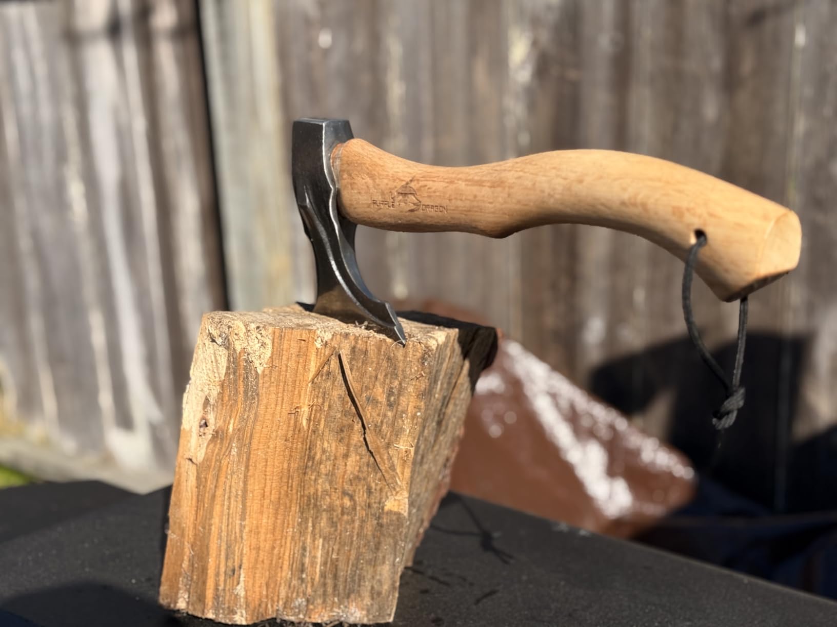 Purple Dragon Camping Hatchet 14.7 Inch Hand Forged Splitting Axe customer photo 2