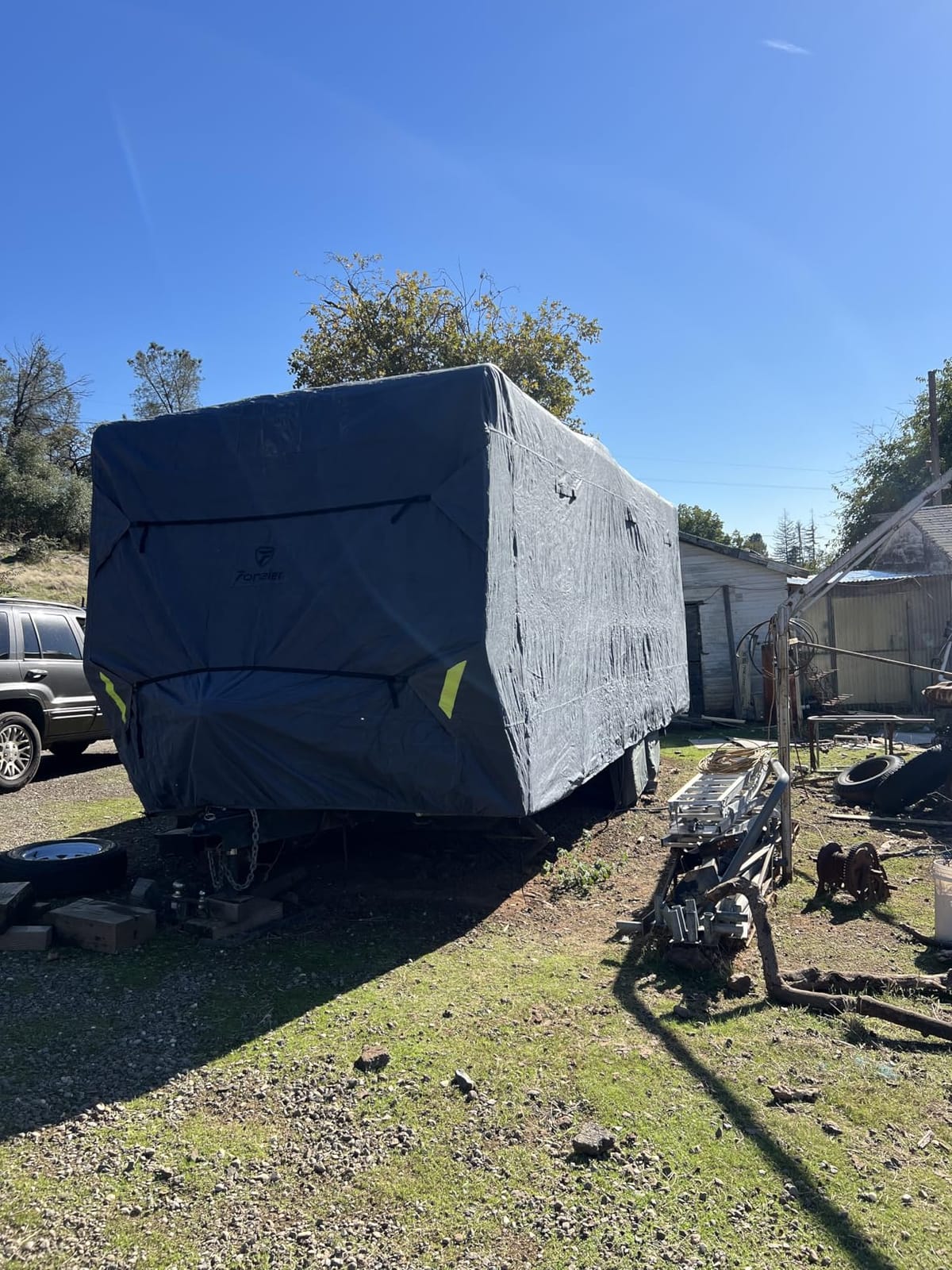 Fonzier 5th Wheel RV Cover, 9 Layers Heavy Duty Camper Cover, 34-37FT customer photo 2