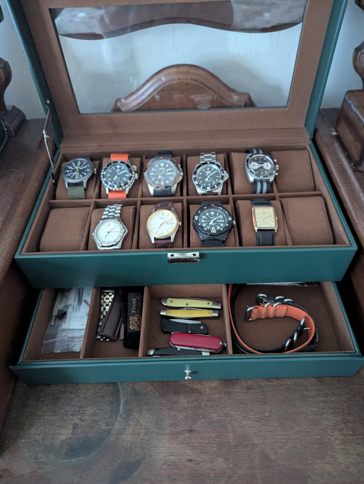 ProCase Watch Box, 12 Slot Watch Case for Men with Drawer, Espresso | 2-Layer Watches Display Case with Glass Lid, Mens Jewelry Box Storage Holder Organizer, Anniversary Christmas Birthday Gift customer photo 2