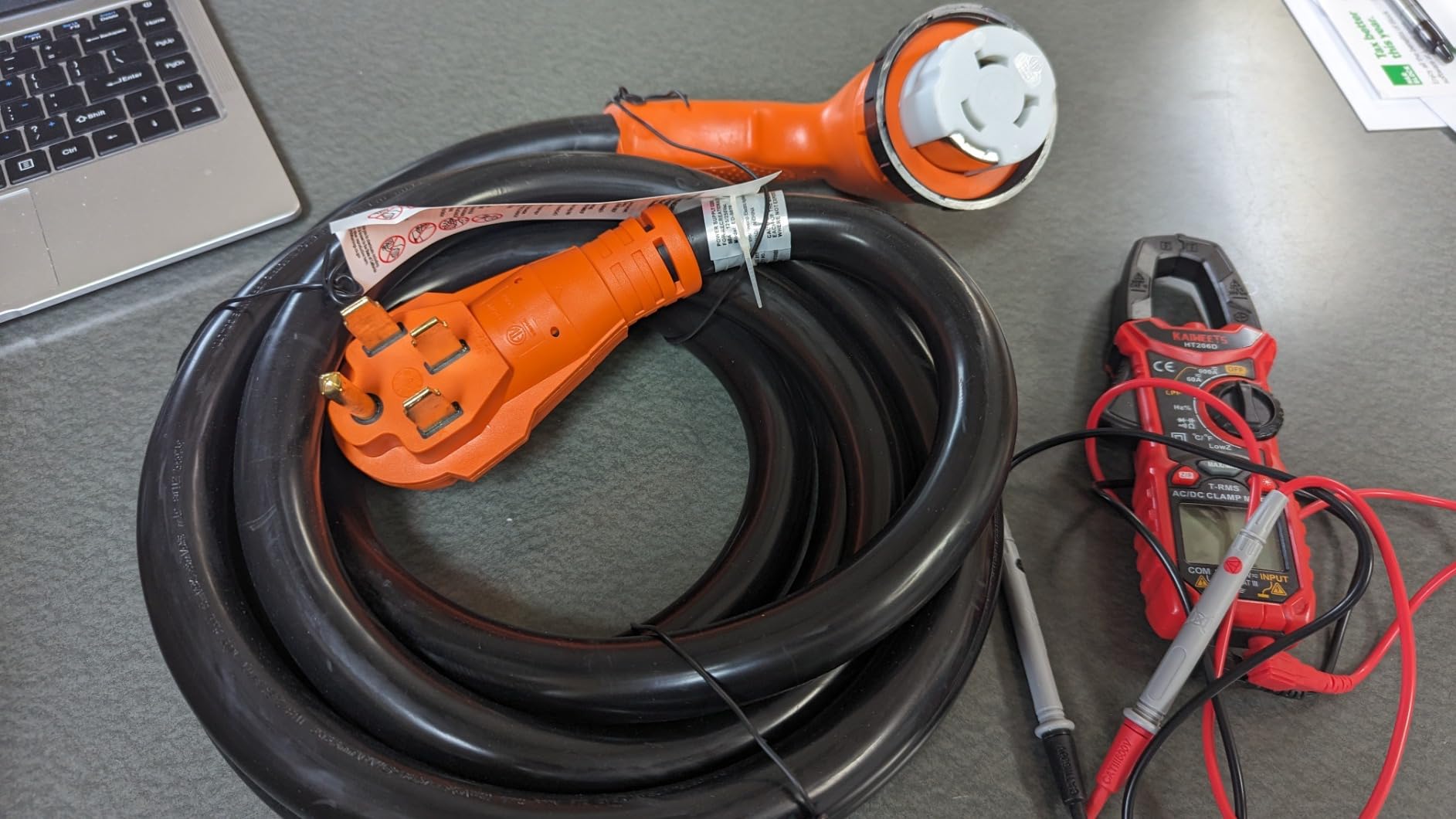 50 Amp Generator Cord 30 FT, 14-50P to SS2-50R 50 Amp RV Cord customer photo 1
