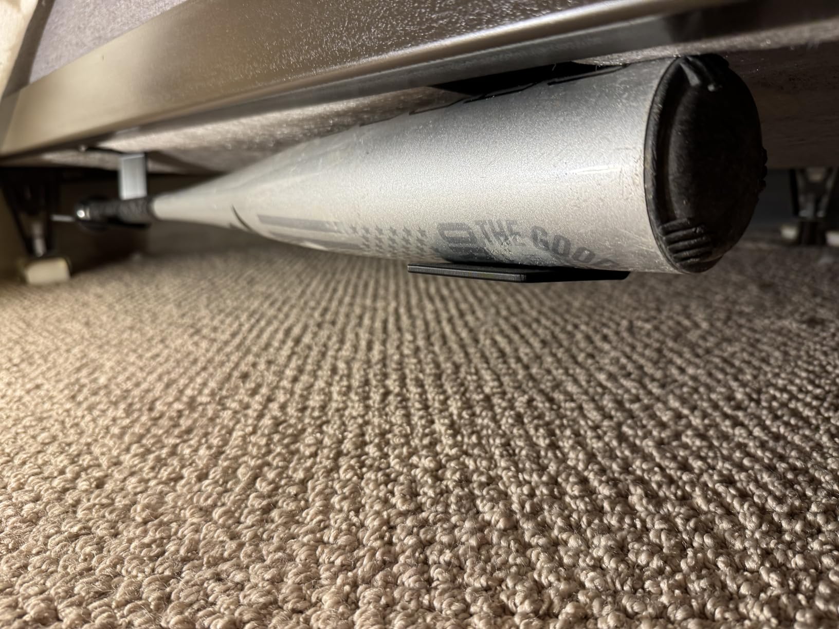 Dual Shelf - Concealed Under Bed Hidden Shelf for Baseball Bat, Shotgun, Rifle, Baton, Gun Or Golf Club - Ideal Concealed Storage for Quick Access Self Defense Items - Sold in Pairs customer photo 1