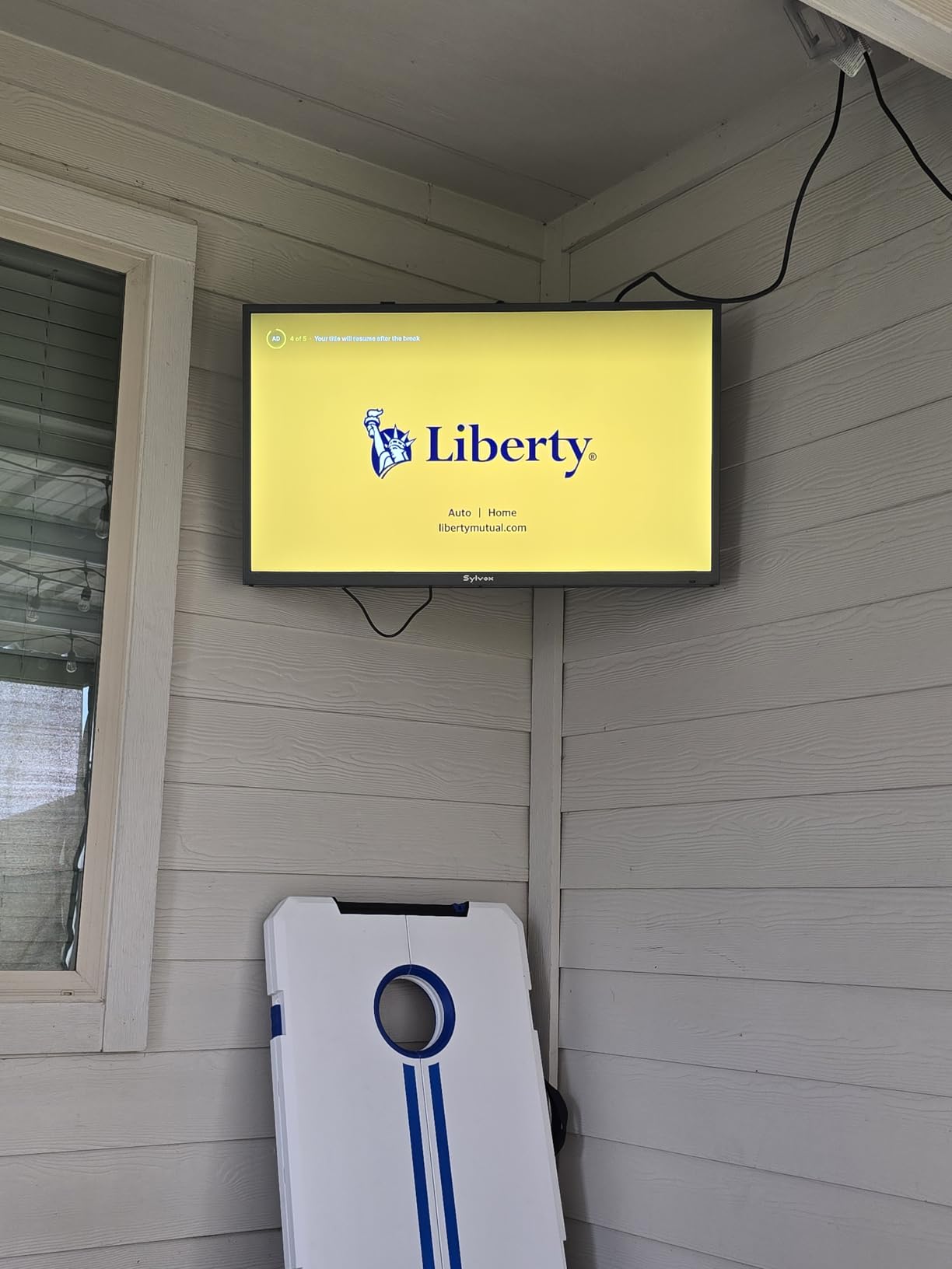 SYLVOX Outdoor TV, 55 inch Smart Waterproof Outdoor TV, 4K UHD Weatherproof customer photo 1