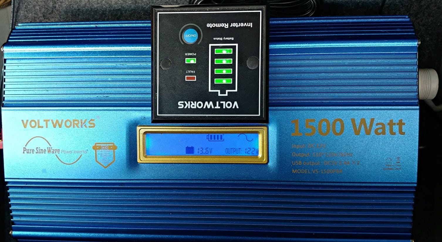 3000 Watt Pure Sine Wave Power Inverter 3000W 12V to 110V 120V AC, 6100W Surge Peak Power for 2 Seconds, UL Fuses, Compatible with Lithium Battery, Car Off-Grid Solar RV Truck Vehicle VOLTWORKS customer photo 1