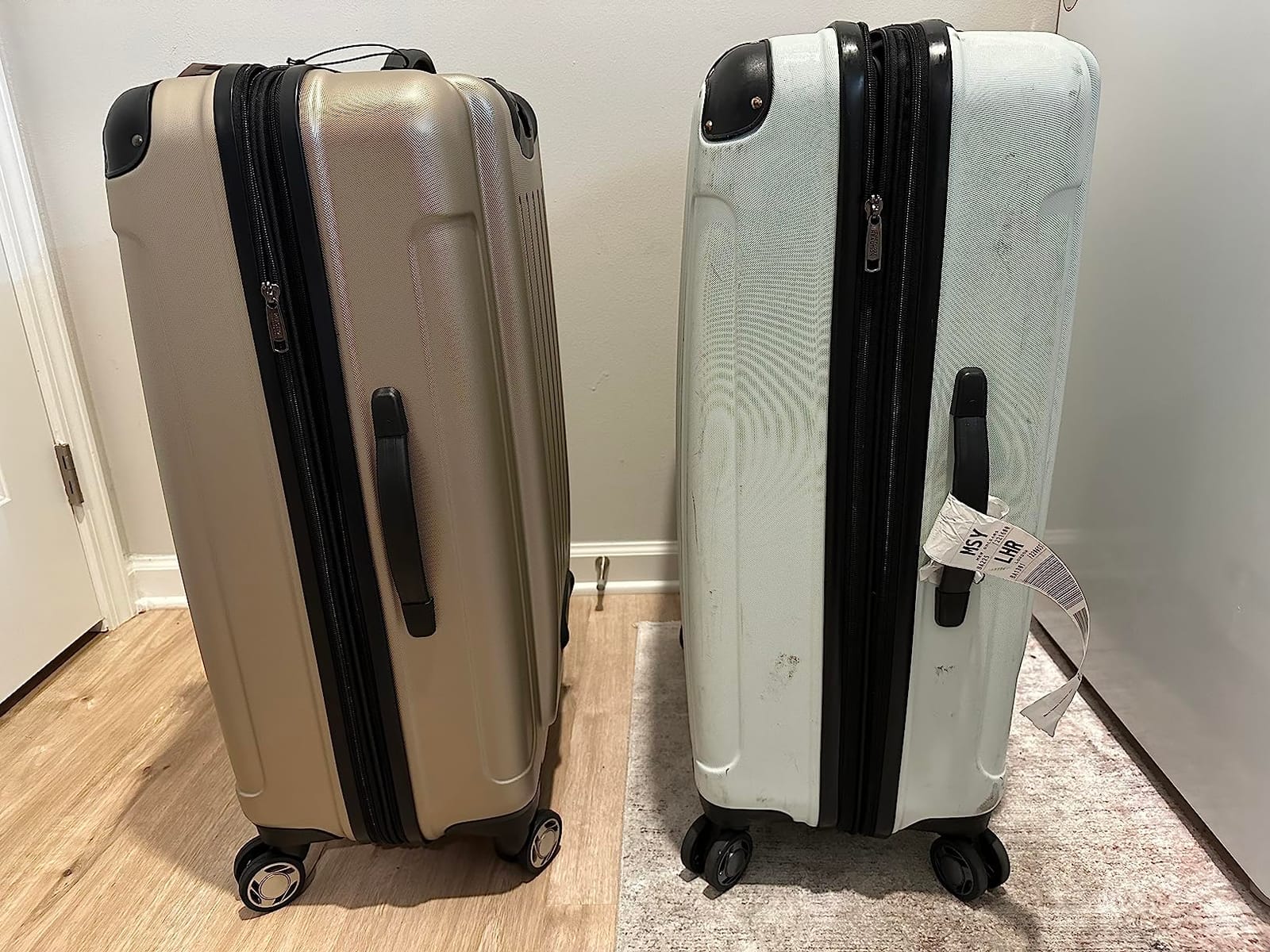 Kenneth Cole REACTION Renegade Luggage Expandable 8-Wheel Spinner Lightweight Hardside Suitcase, Periwinkle Blue, 28-Inch Checked customer photo 1