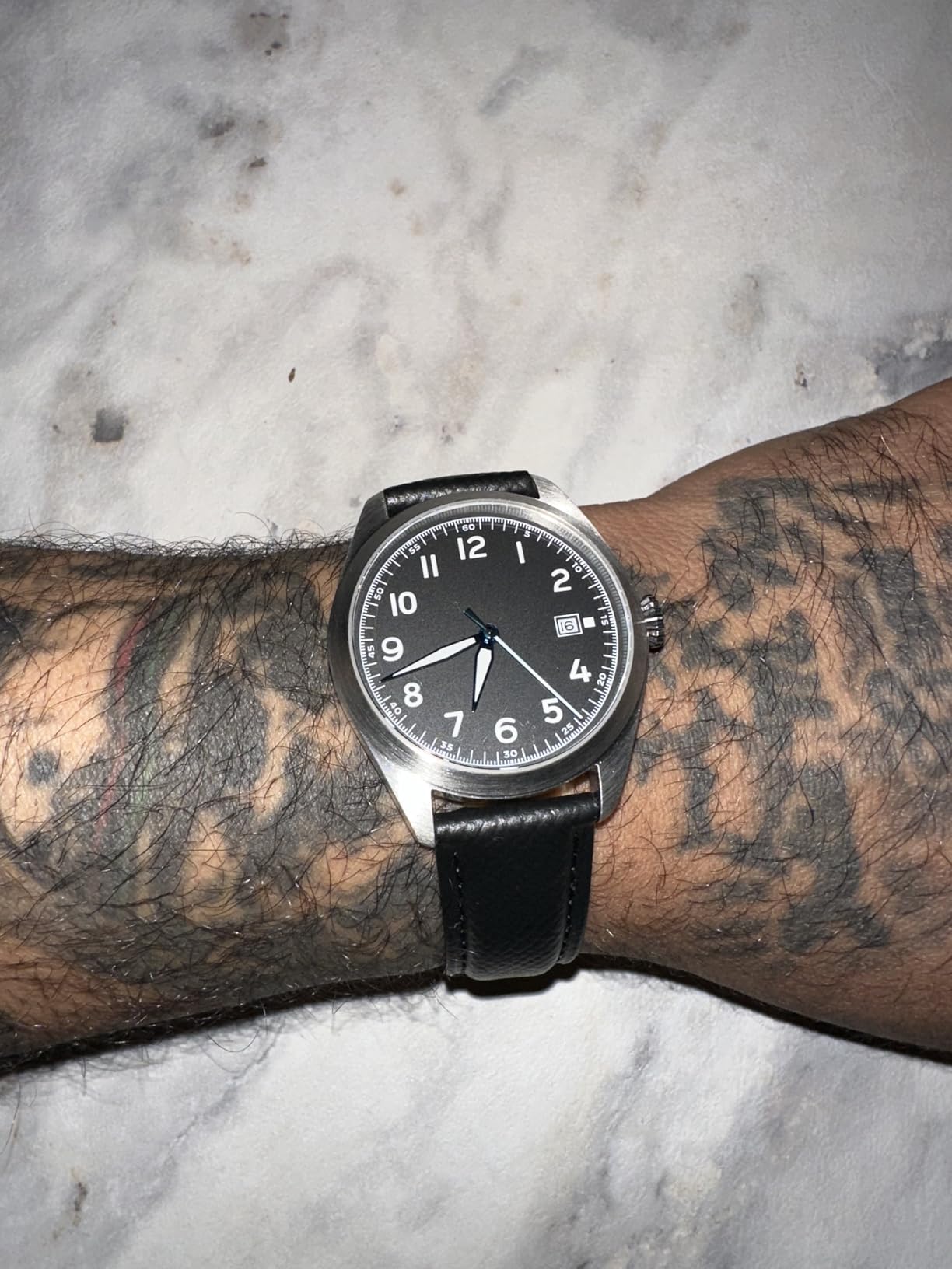 Pilot Watch Men's Aviator Wrist Watch Japan Automatic Movement Retro Mechanical Watches Stainless Steel Case with Luminous Waterproof customer photo 1