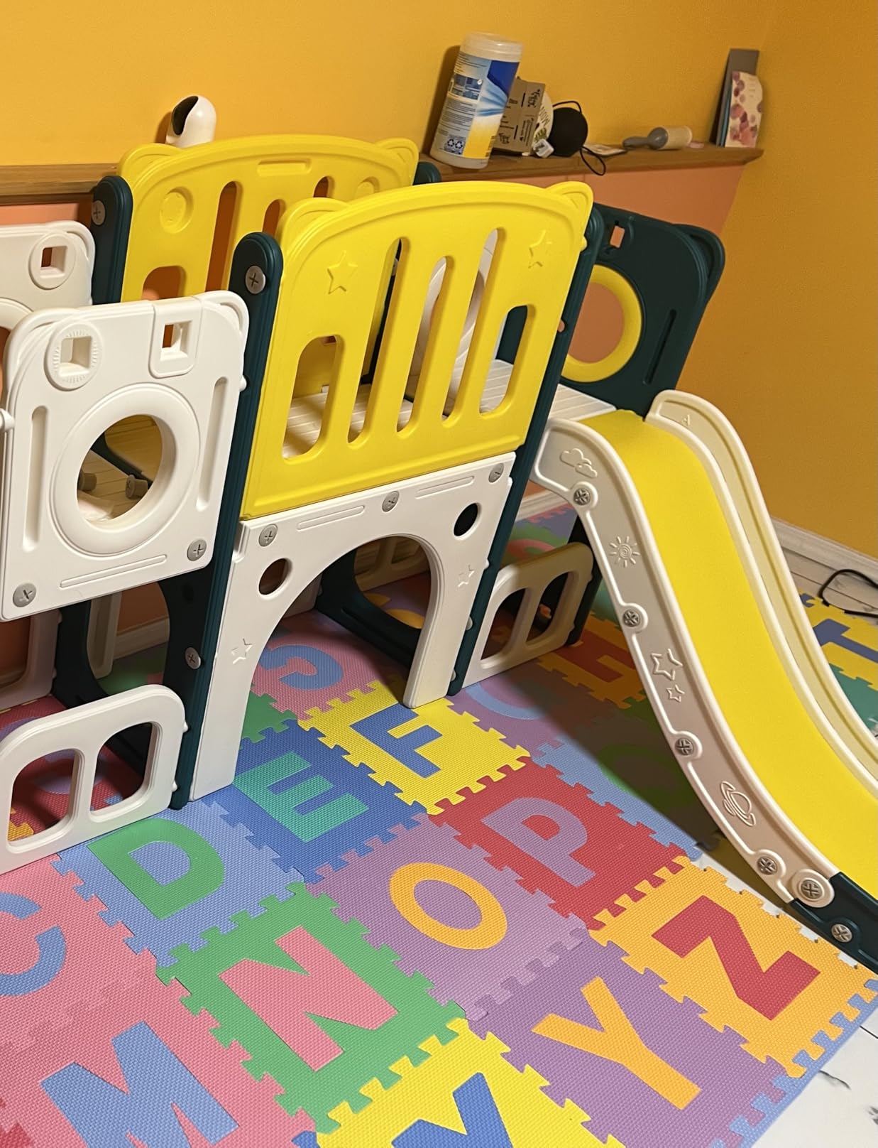 8 in 1 Toddler Slide Set, Kids Slide for Toddlers, Toddler Climber Slide PlaySet with Basketball Hoop, Outdoor Indoor Playground for Toddlers Upgraded customer photo 2