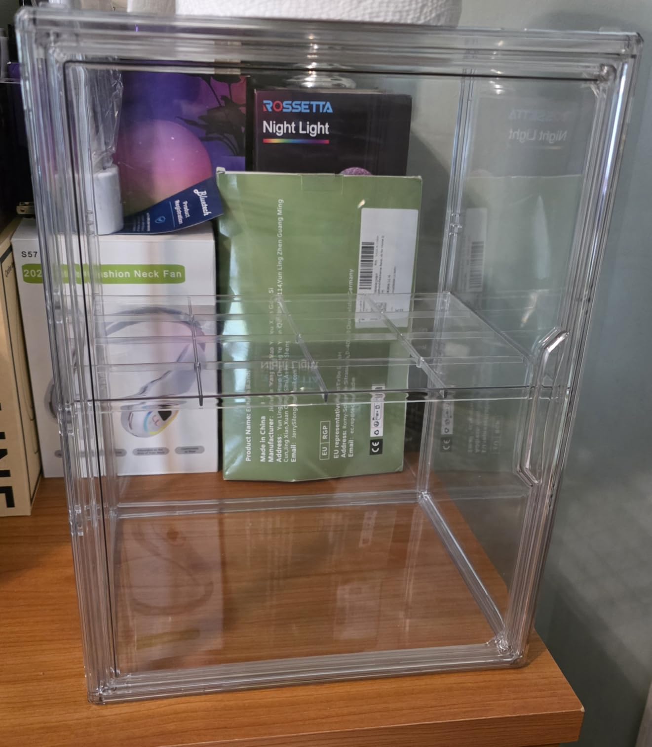 LXLXXL Acrylic Box Display Case, 5-Pack XL Stackable Storage Bins with Lid customer photo 2