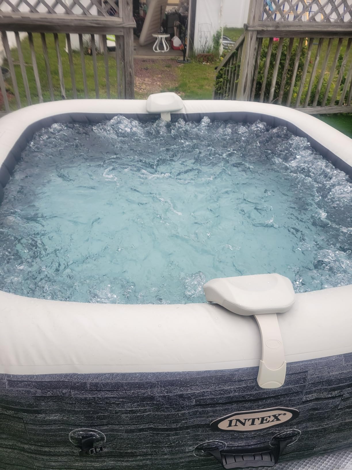 Intex PureSpa 4 Person Inflatable Hot Tub with Energy-Efficient Spa Cover customer photo 1