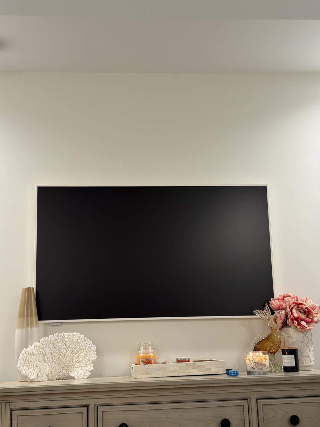 TCL 55 Inch Class NXTVISION Series Picture Frame Art TV | 55A300W, Latest Model | QLED 4K HDR Smart Google TV | 120HZ Dolby Atmos Audio | Alexa Google Apple Streaming Television | Easy Install customer photo 1