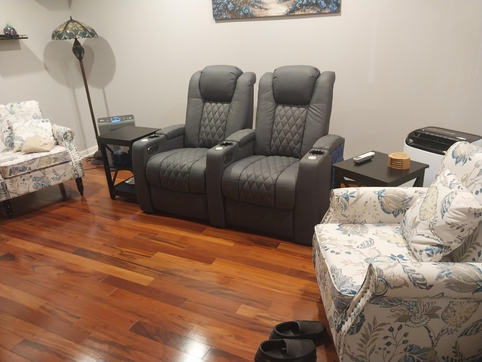 comfiroom Top-Grain Leather Home Theater Seating, Dual-Motor Power Recliner customer photo 1
