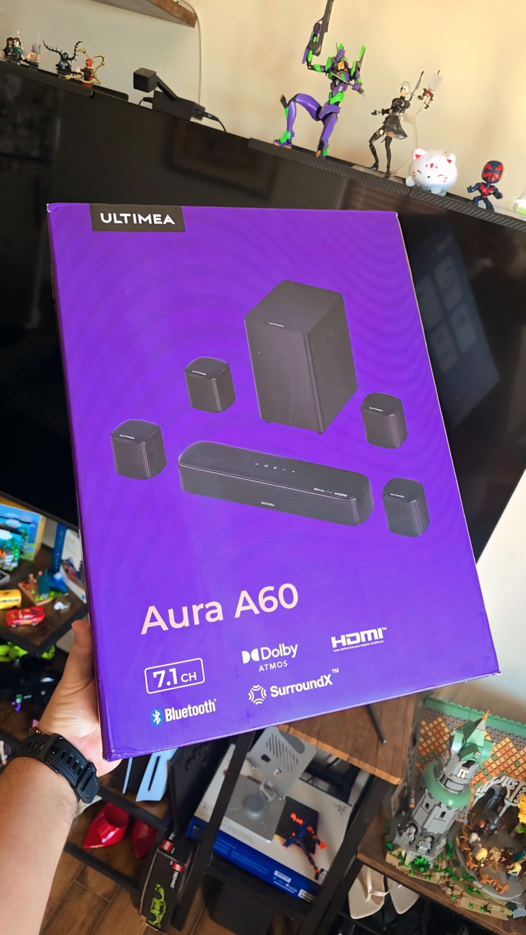 ULTIMEA 7.1ch Sound Bar with Dolby Atmos, 4 Surround Speakers, Aura A60 customer photo 1
