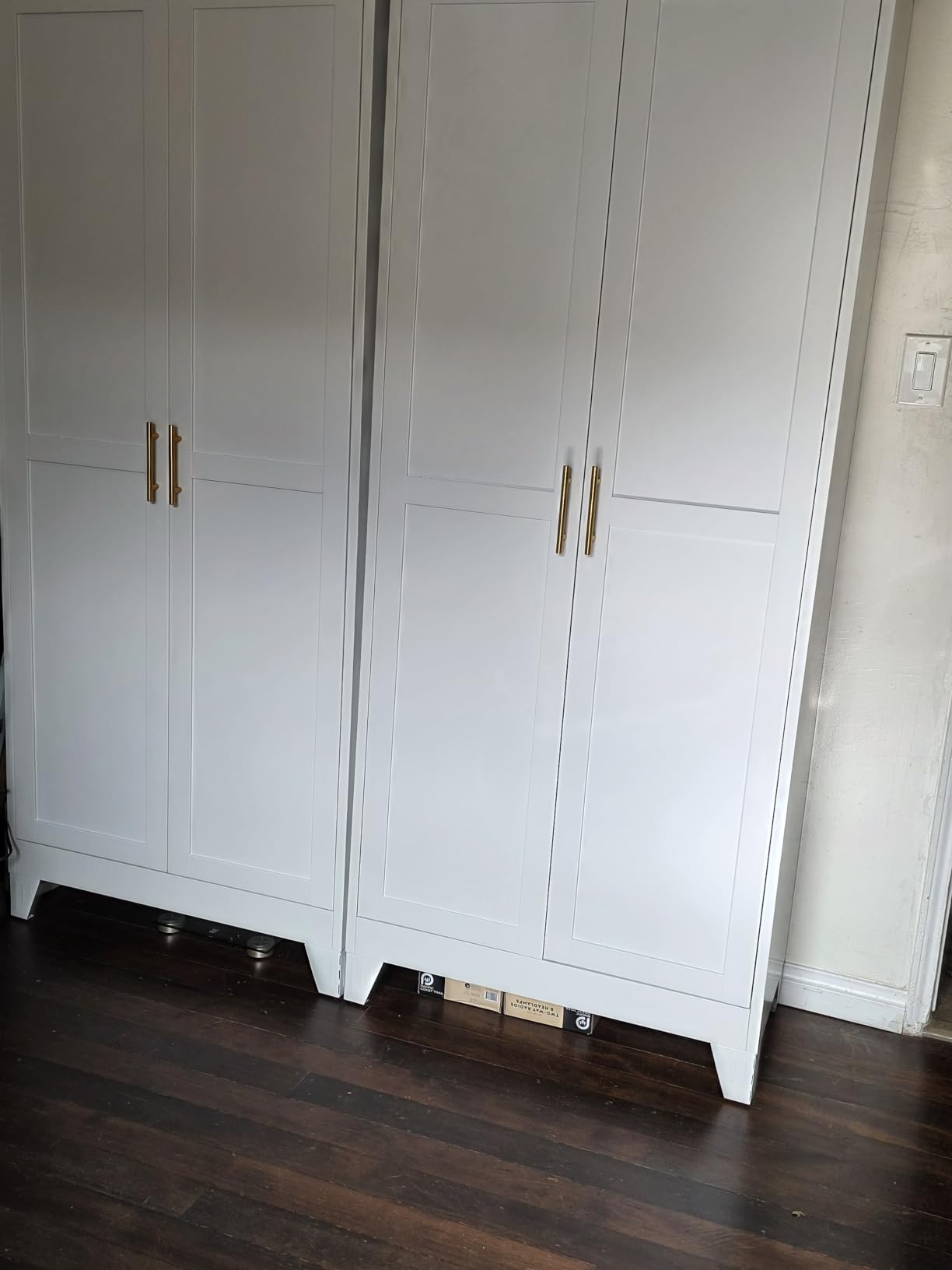 GAIOUS Metal Pantry Cabinet, Kitchen Pantry Storage Cabinets with 2 Doors and 3 Adjustable Shelves, White customer photo 2
