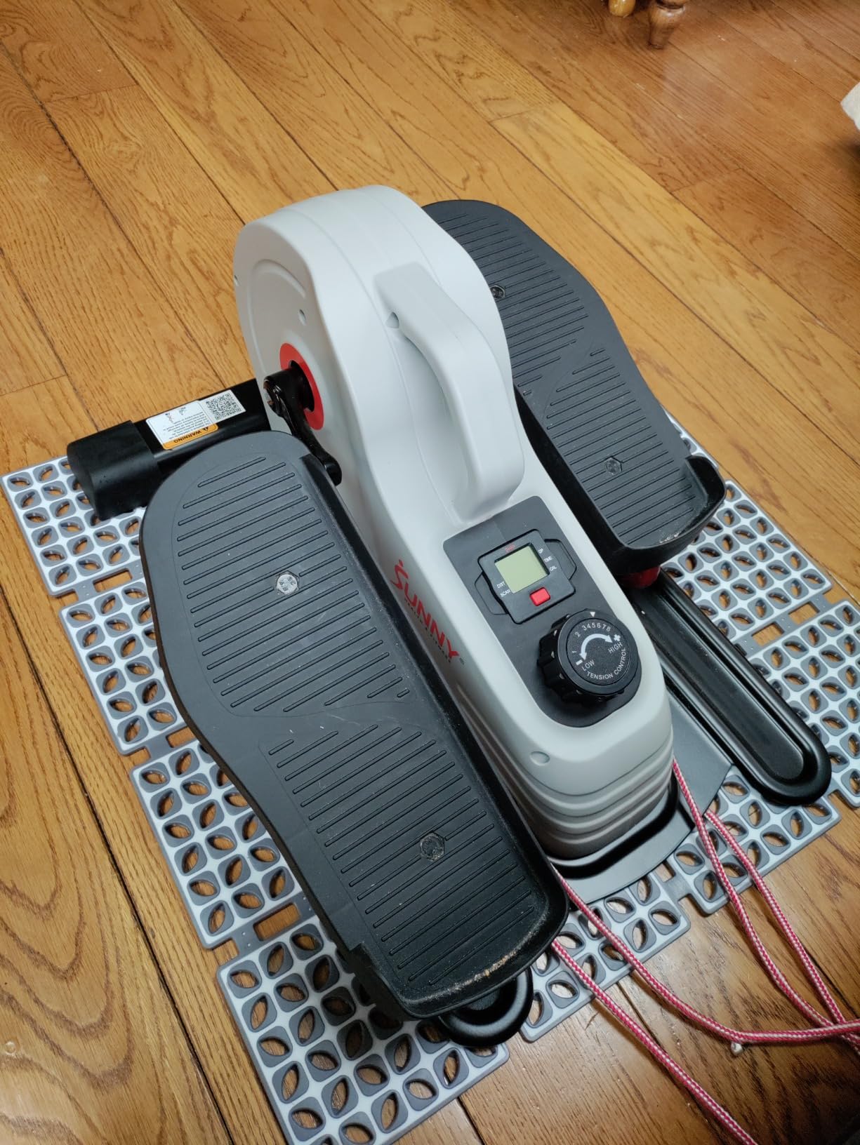 Sunny Health & Fitness Under Desk Pedal Elliptical Machine Leg Exerciser | Joint-Friendly, Quiet Operation, Adjustable Resistance, Compact, Compact, Digital Monitor, SunnyFit App customer photo 1
