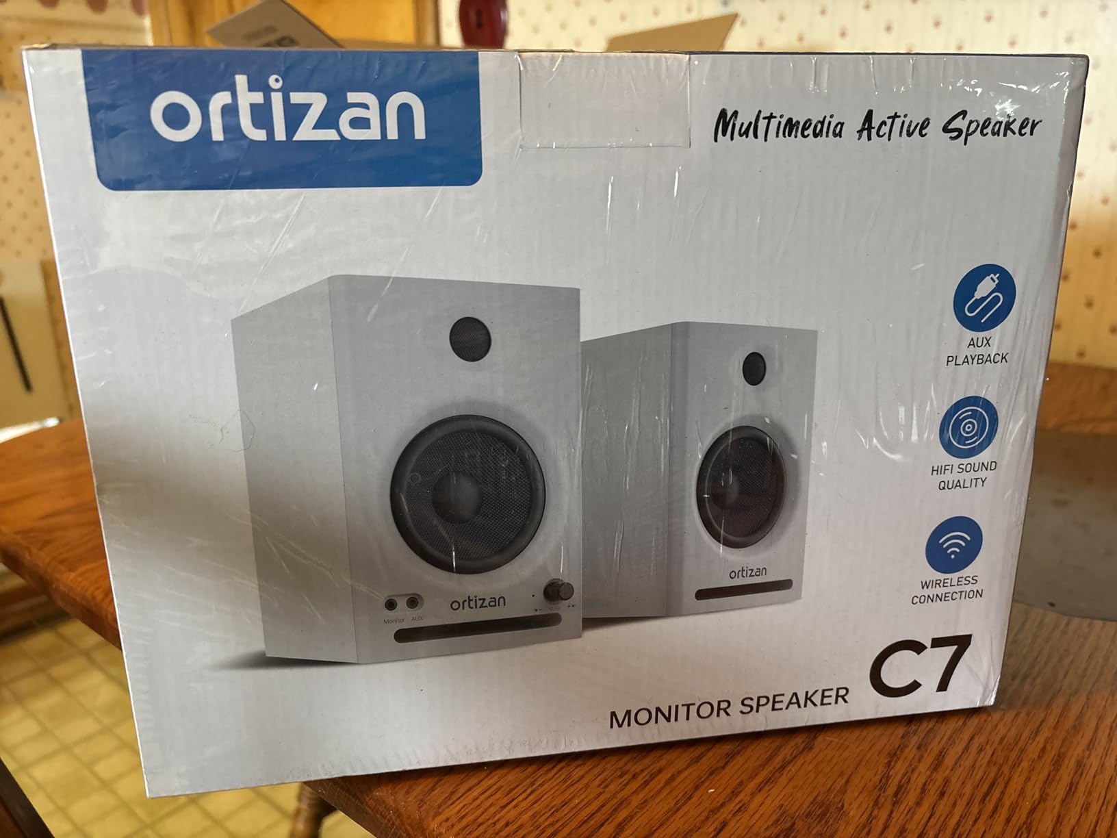 Ortizan C7 Powered Studio Monitors Pair with Bluetooth 5.3, Black | FOR HOME STUDIOS – Compact active monitors for music production, content creation, gaming and desktop audio. customer photo 1