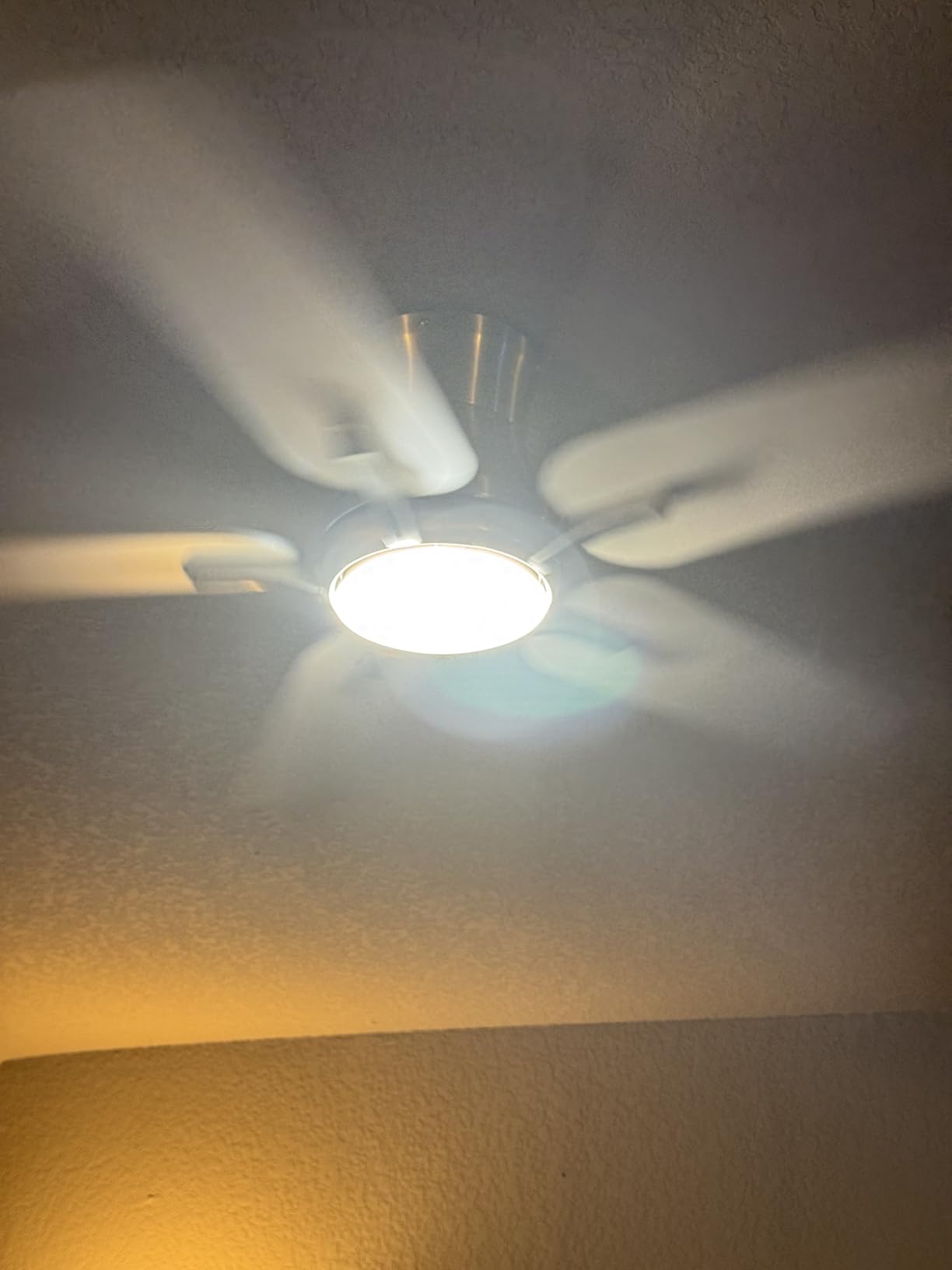 POCHFAN 52 Inch Ceiling Fans with Lights and Remote, Brushed Nickel Flush Mount Low Profile Ceiling Fan for Bedroom, Living Room, Patio, Dimmable 6 Speeds Noiseless, ETL Listed customer photo 2
