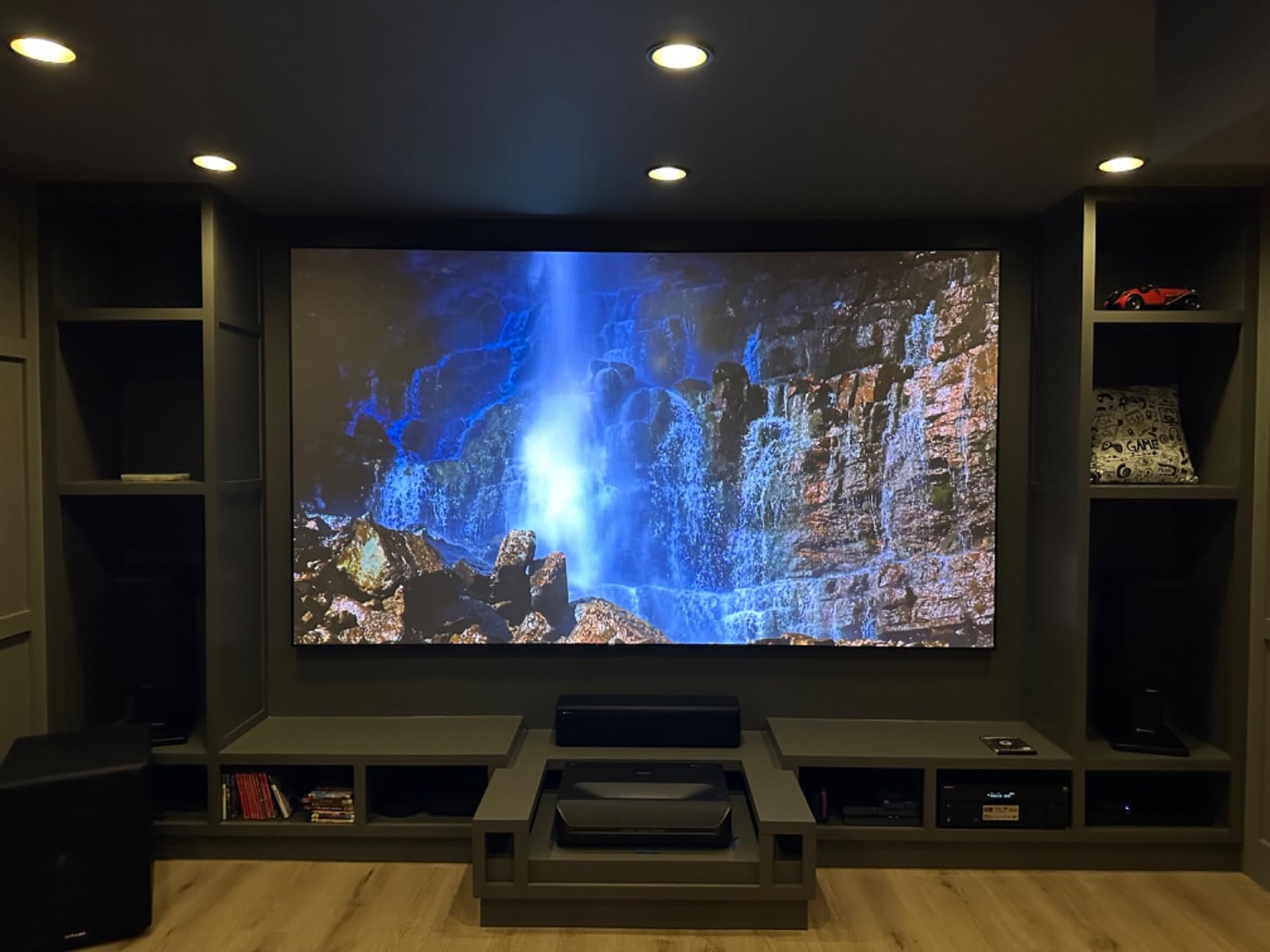 NexiGo Aurora Lite, 4K UHD Ultra Short Throw Tri-Color Laser Projector, 1900 Lumens, Dolby Vision & Atmos, HDR10+, 3D, 150