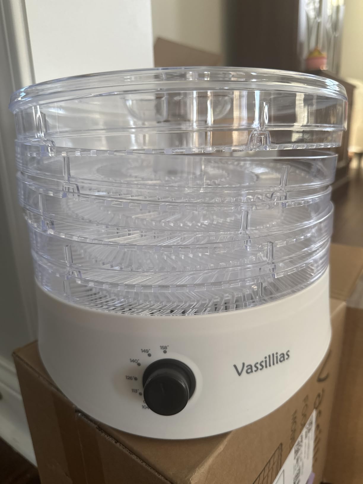 Food Dehydrator Machine - 5 Stainless Steel Trays, Digital Adjustable Timer, 400W, 176°F, Temperature Control, Mini Dryer for Jerky, Herb, Meat, Beef, Fruit and Dog Treats, Model 2015YJ, Silver customer photo 1