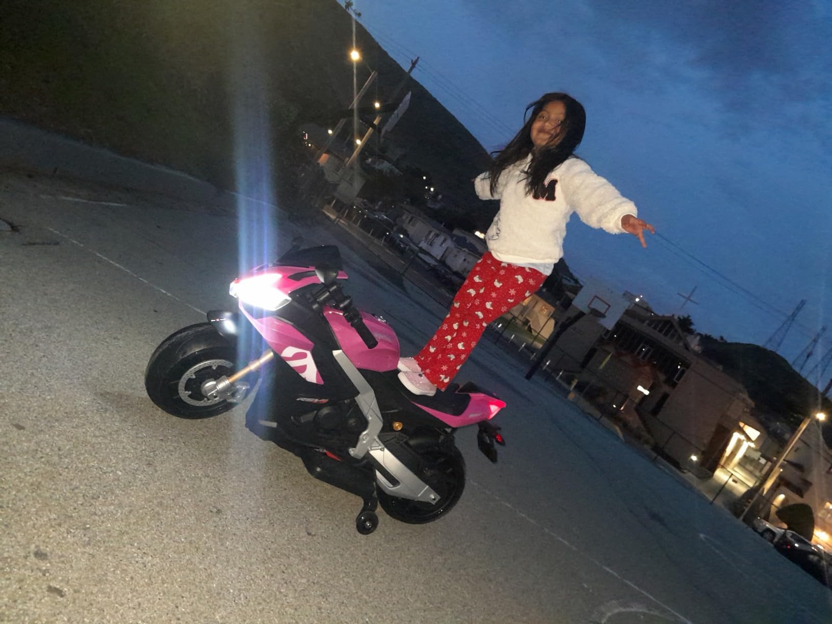 TCARAIWEN 24V Electric Motorcycle for Kids, Ride On Toys for 4-10 Years Old customer photo 2