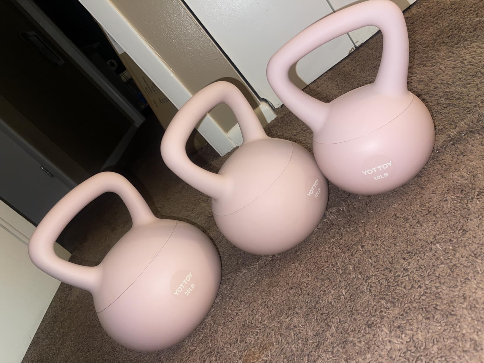 YOTTOY Soft Kettlebell,Kettlebell Anti-Slip Grip Weight for Home Workouts, Kettlebells Set Strength and Safety Guaranteed customer photo 1