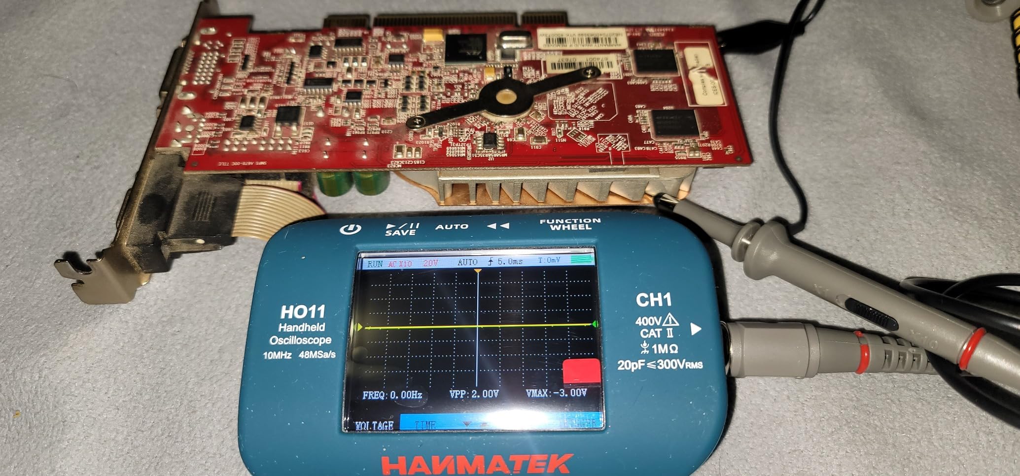 HANMATEK HO11 Handheld Digital Oscilloscope - 10MHz Bandwidth, 48MSa/s High-Precision Sampling, 2.8