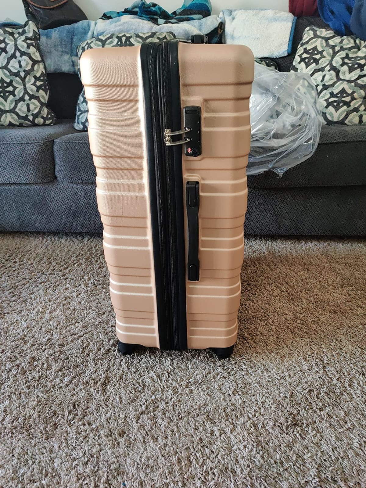 Merax Softside Luggage Set 3 Piece Suitcase with Duffel Bag Spinner Wheels customer photo 2
