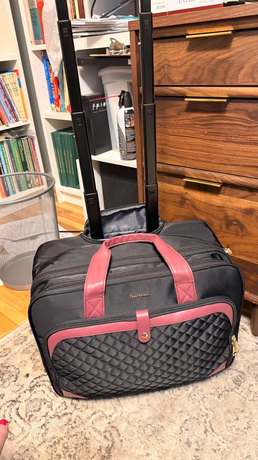 Arcoyard Rolling Laptop Bag, Rolling Briefcase for Women with Waterproof Pocket, 17 Inch Computer Bag, Underseat Carry On Luggage with Wheels for Work Travel Business customer photo 2
