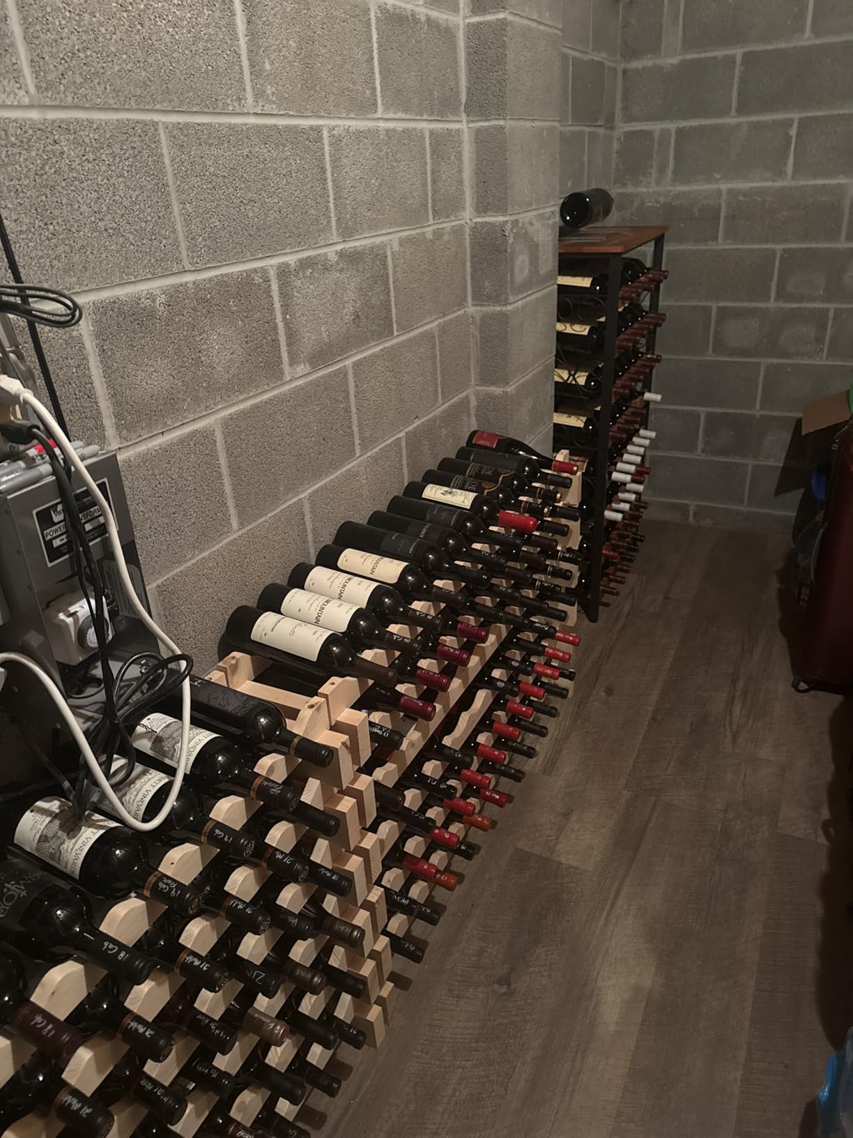 64 Bottles Wine Rack Freestanding Floor with 2 in 1 LED Light, Wine Bottle Rack Wine Holder Wine Storage Shelf for Kitchen Bar Pantry, Tall Wine Cabinet Stand Display customer photo 1