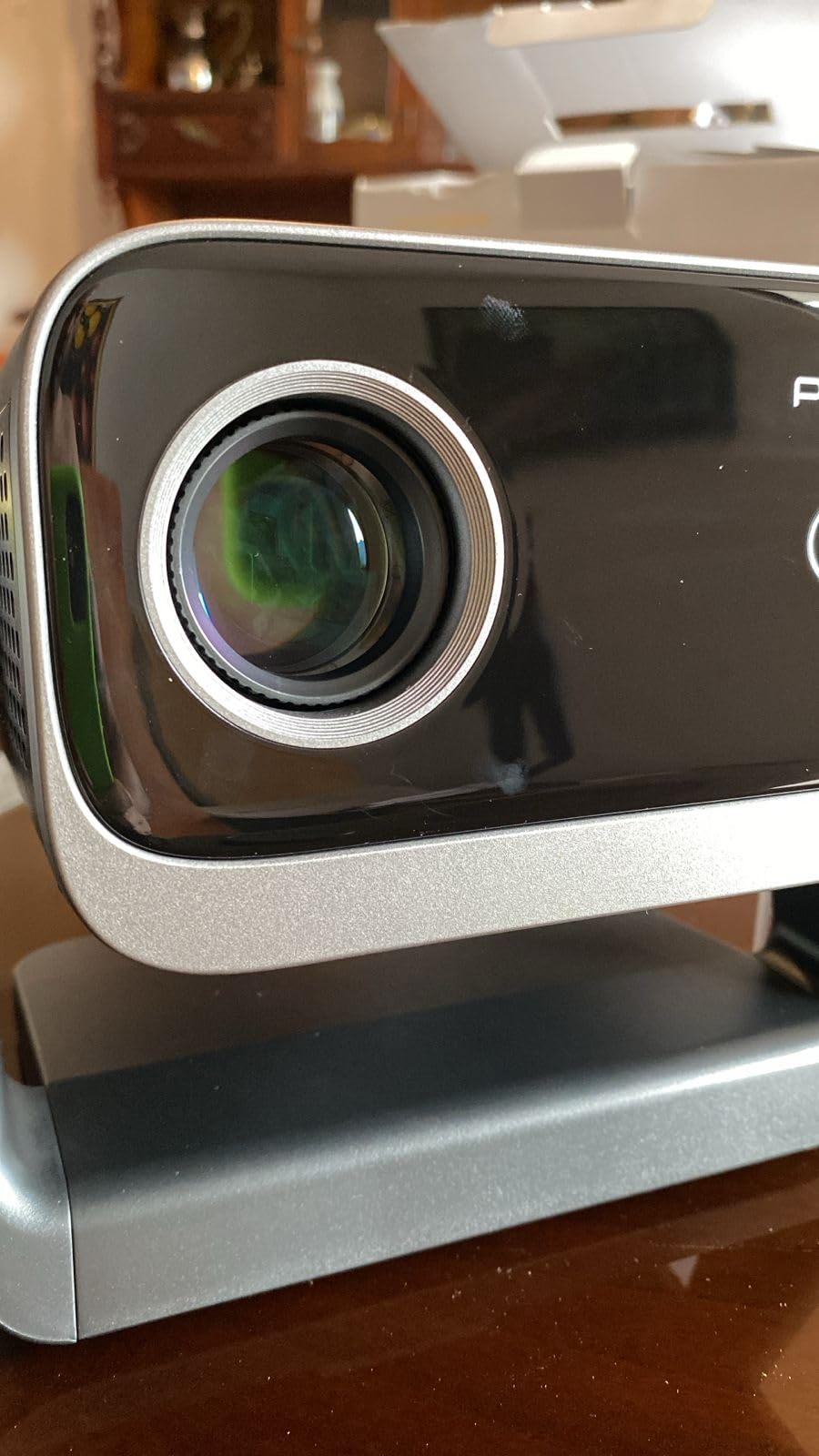 Projector with WiFi and Bluetooth - Mini Projector Short Throw[145°Adjustable-Stand & Electric Focus & Auto Keystone 50% Zoom] PUTRIMS Portable 1080P Home Outdoor Movie Proyector for TV Stick/Phone customer photo 2