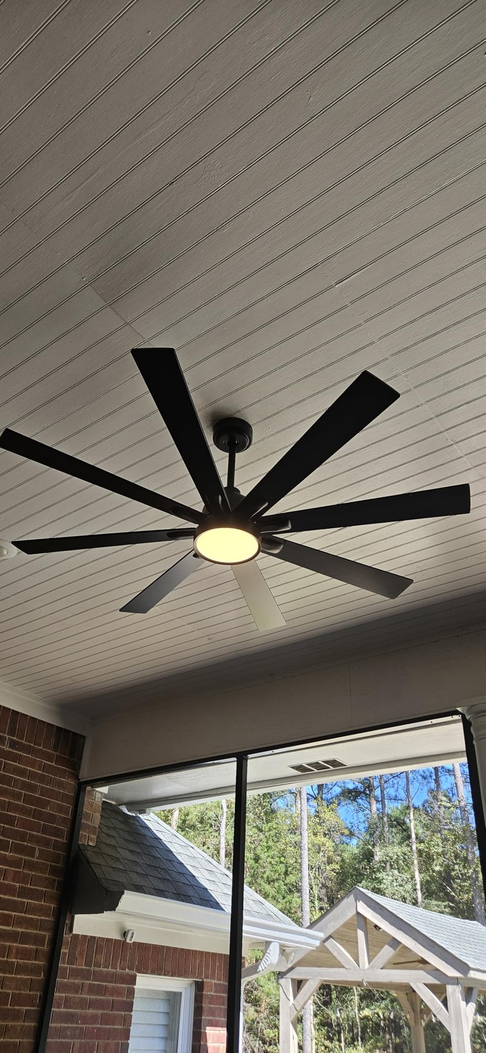 62 Inch Large Ceiling Fans with Lights and Remote, Brushed Nickel customer photo 2