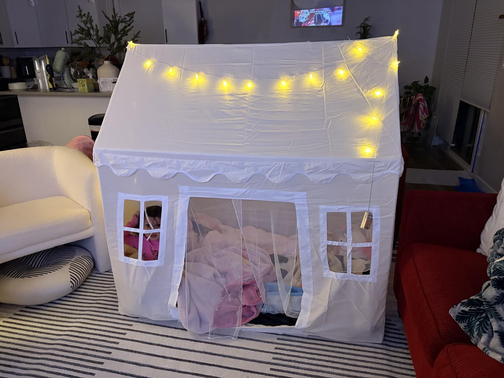 Tiny Land Kids Play Tent with Mat, Indoor Playhouse, 52