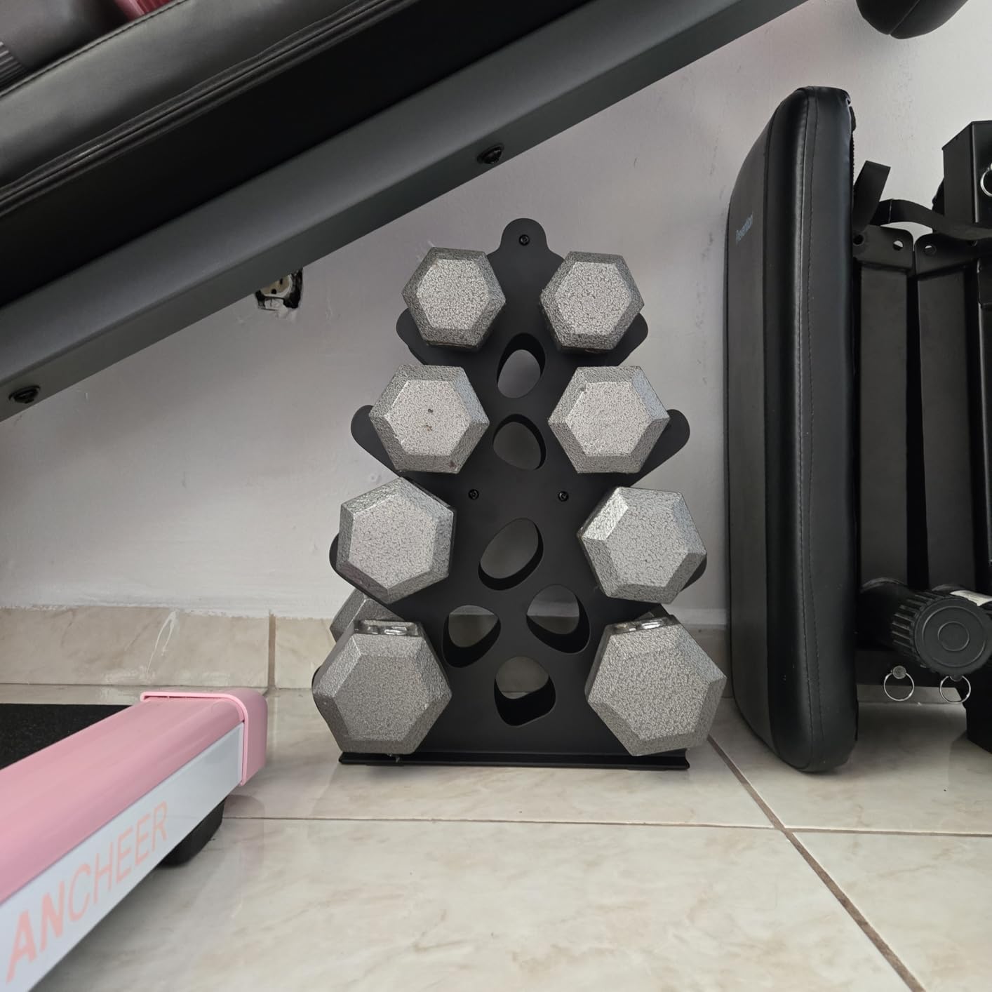 4 Tier Dumbbell Rack, Weight Rack For Home Gym, Dumbbell Stand for Free Weights customer photo 1