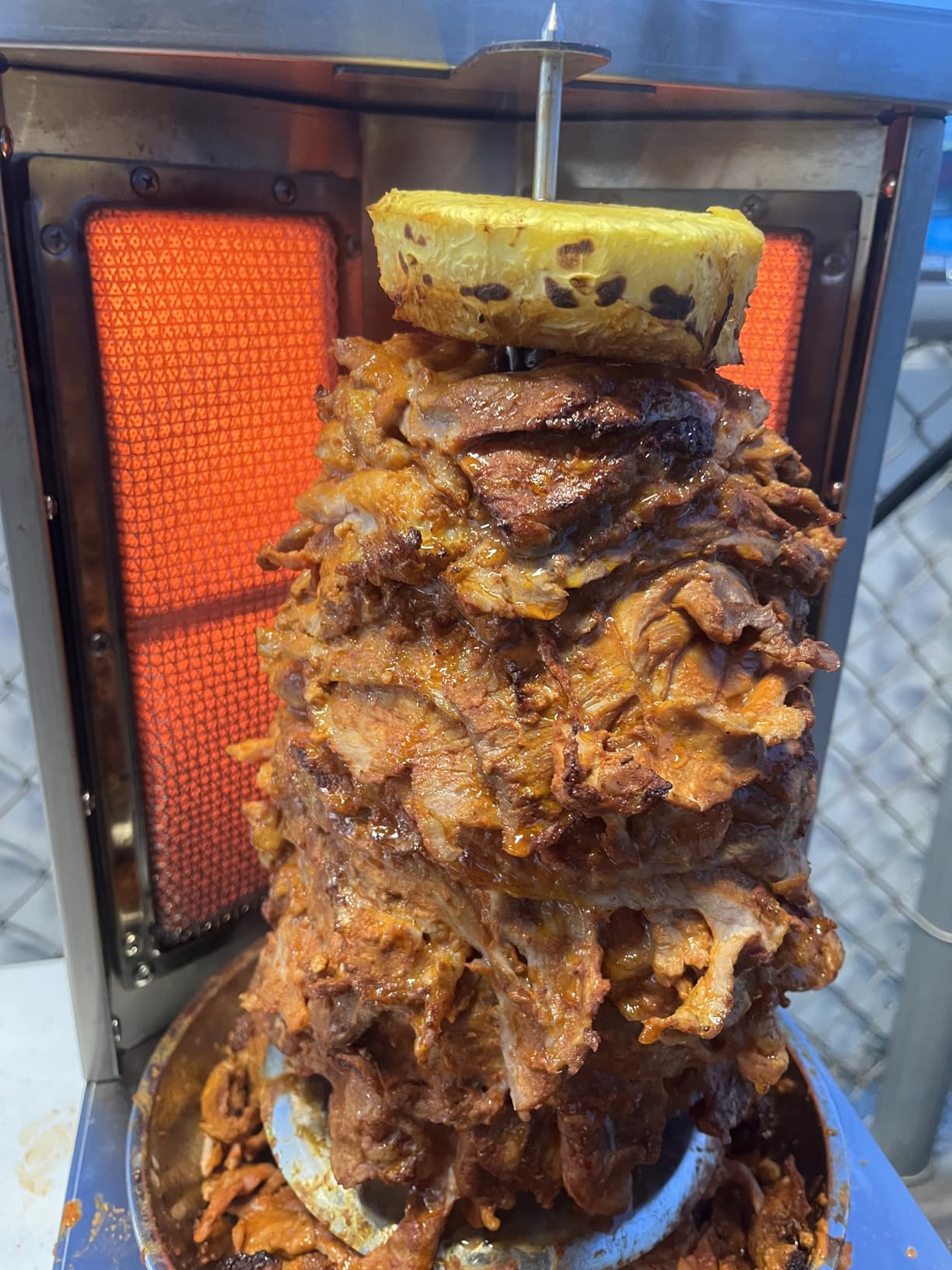 Shawarma Grill Machine - 15 lbs Capacity, Gas Vertical Rotisserie with 2 Burner, Stainless Steel Rotating Doner Kebab Gyro Meat Machine for Home, Kitchen customer photo 1
