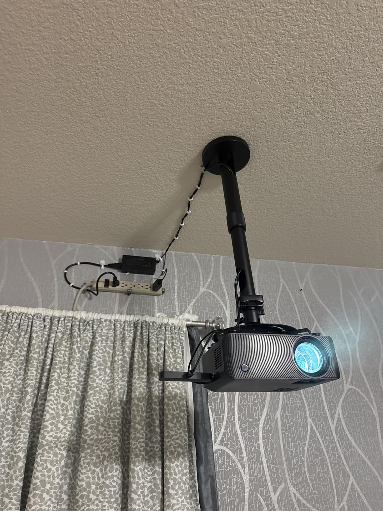 Universal Projector Mount for Ceiling & Wall, Adjustable 13.8