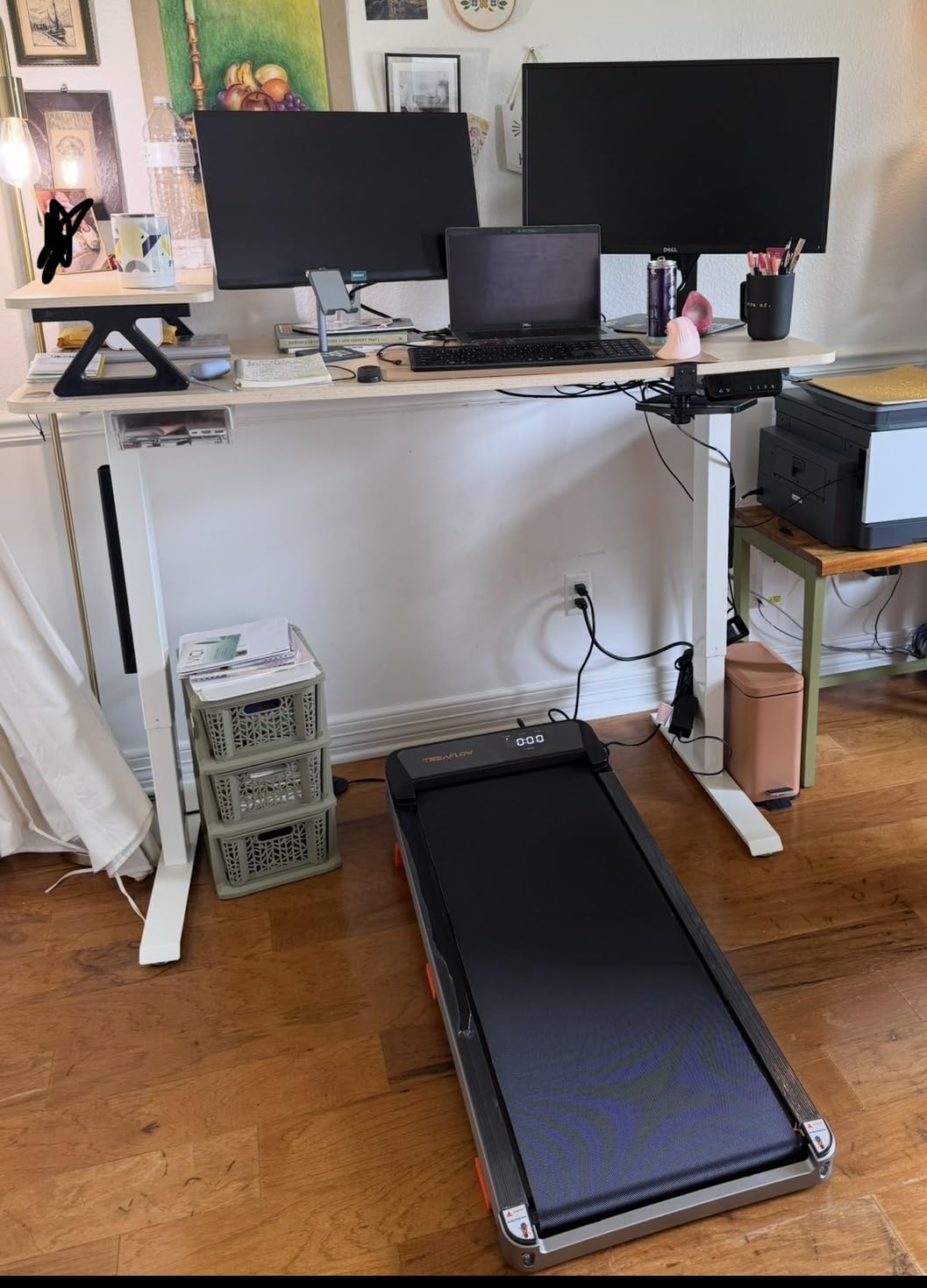 TREAFLOW Walking Pad with Incline, Under Desk Treadmills for Home customer photo 1