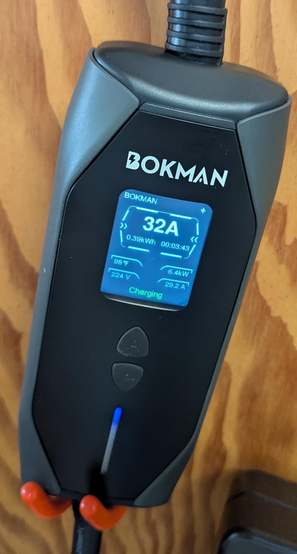 bokman Level 1 & Level 2 EV Charger, 32A 25ft, NEMA 14-50P/5-15 Adapter | Dual 120V/240V, Adjustable 6-32A & 1-12H Delay Timer, IP65, J1772 Connector customer photo 2