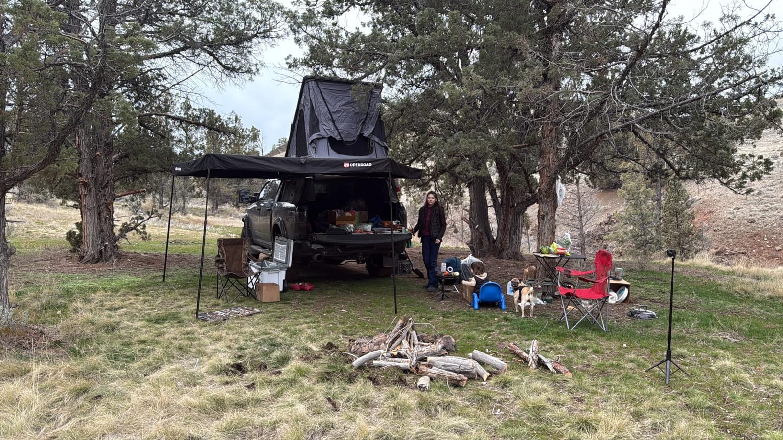 OPENROAD 270° Awning Free Standing for Camping – Driver's Side – UV Protection, Waterproof, Durable Alloy Frame, 3 LED Lights, Quick & Easy Installation, Ideal for SUVs, Off-Road Vehicles, and More. customer photo 1