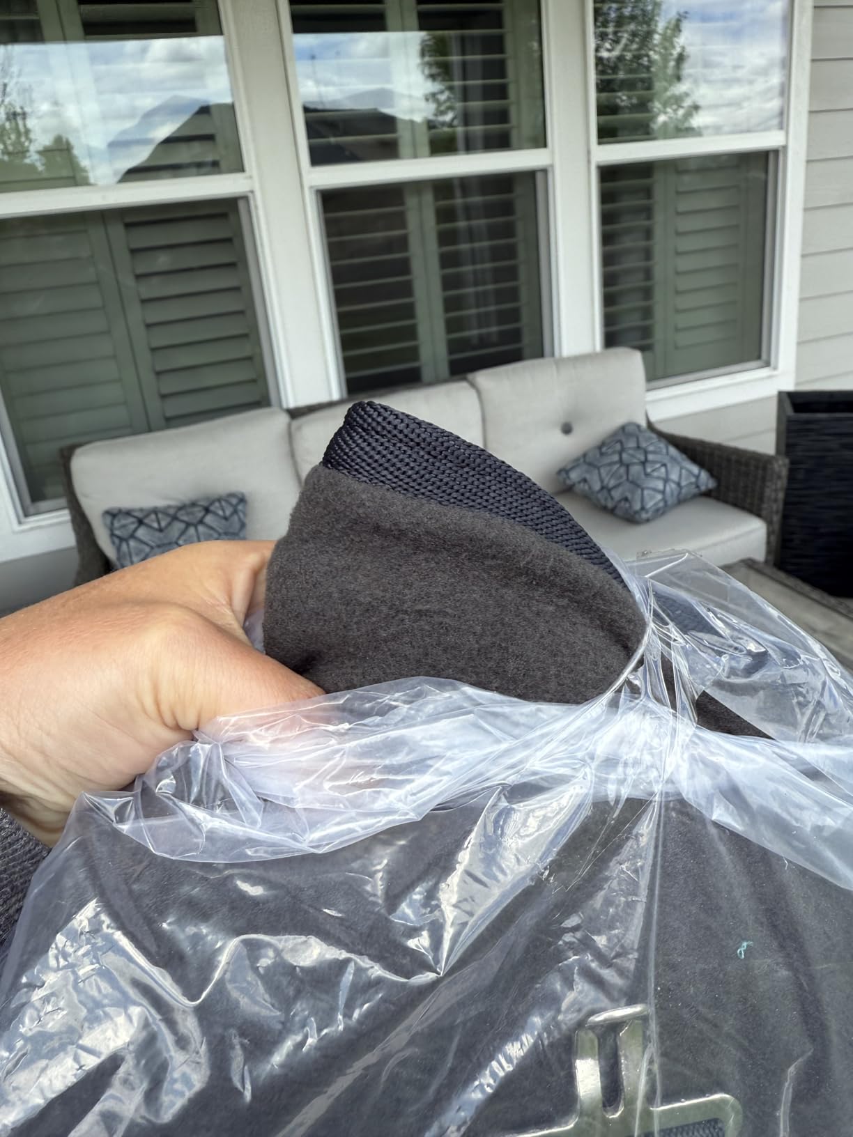 Miller's Standard Neck Fleece Cooler for Horses -Burgundy with Grey Trim-72 customer photo 1