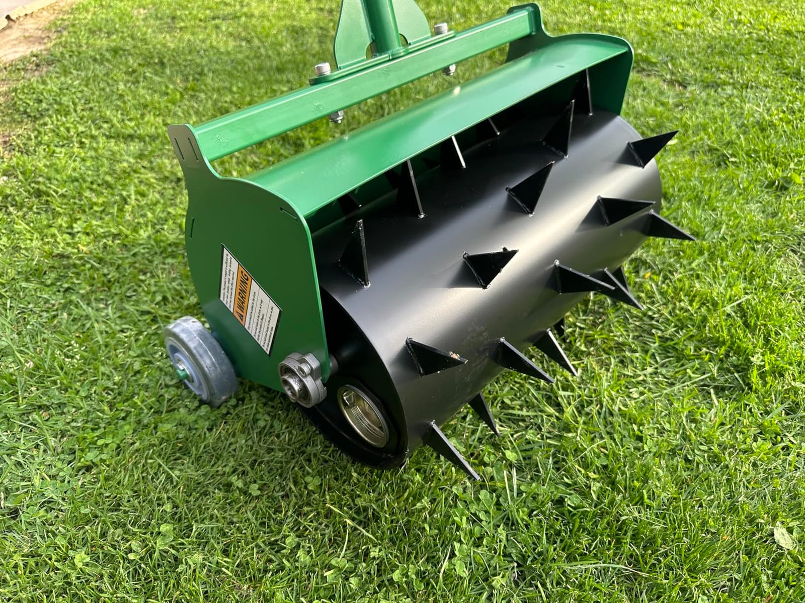 Rolling Lawn Aerator, Heavy Duty Push Spike Aeration Tool Up to 55 lbs, Manual Rotary Grass Aerator for Garden and Yard Use customer photo 1