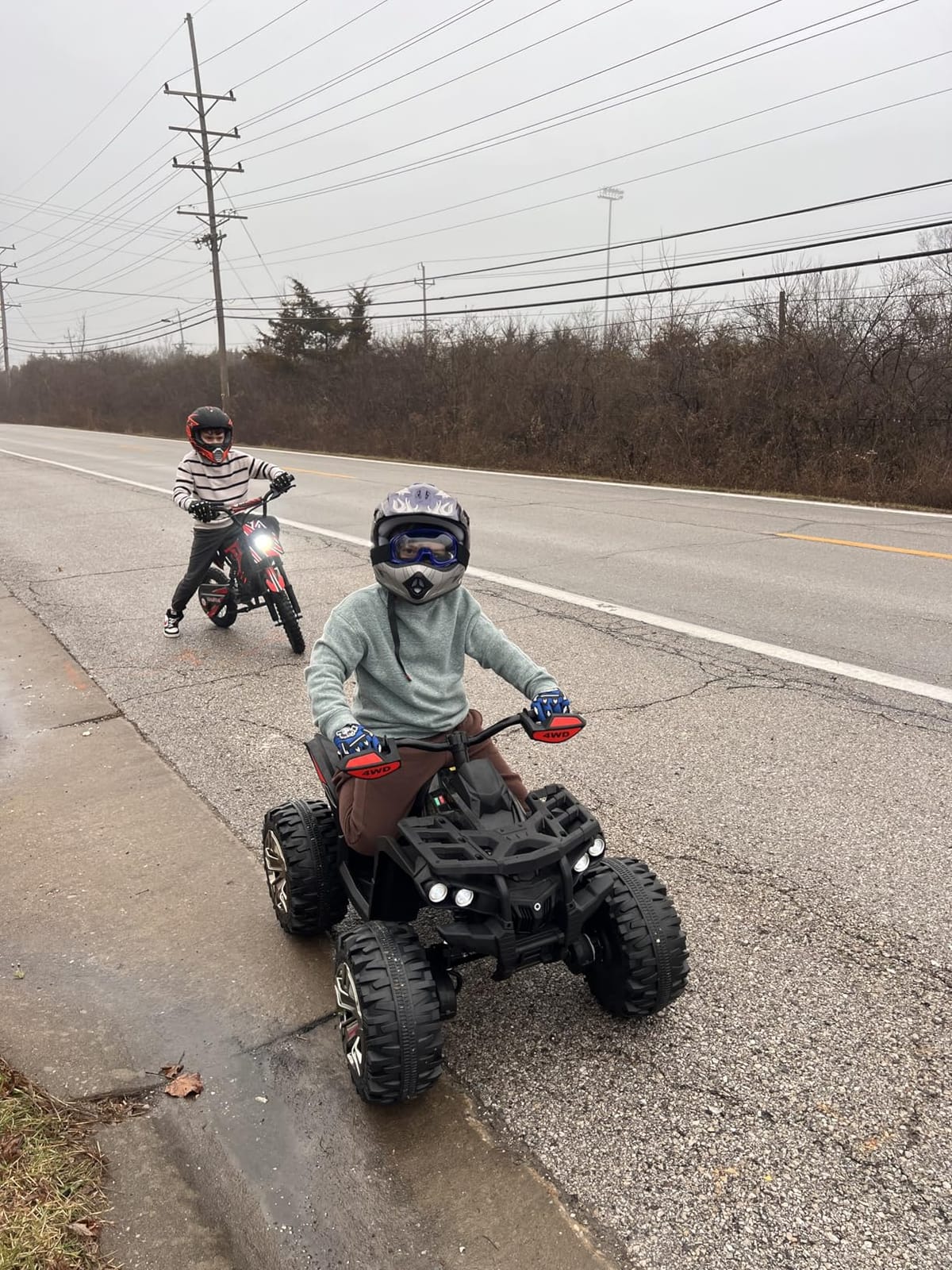 JOYRACER 24V Kids ATV 4 Wheeler, 4x4 Ride On Toys Car w/ 800W Motors, 9AH Battery Powered Car w/Remote Control, Bluetooth, MP3, USB, Spring Suspension, 2-Seater Quad for Boys Girls, Black customer photo 1
