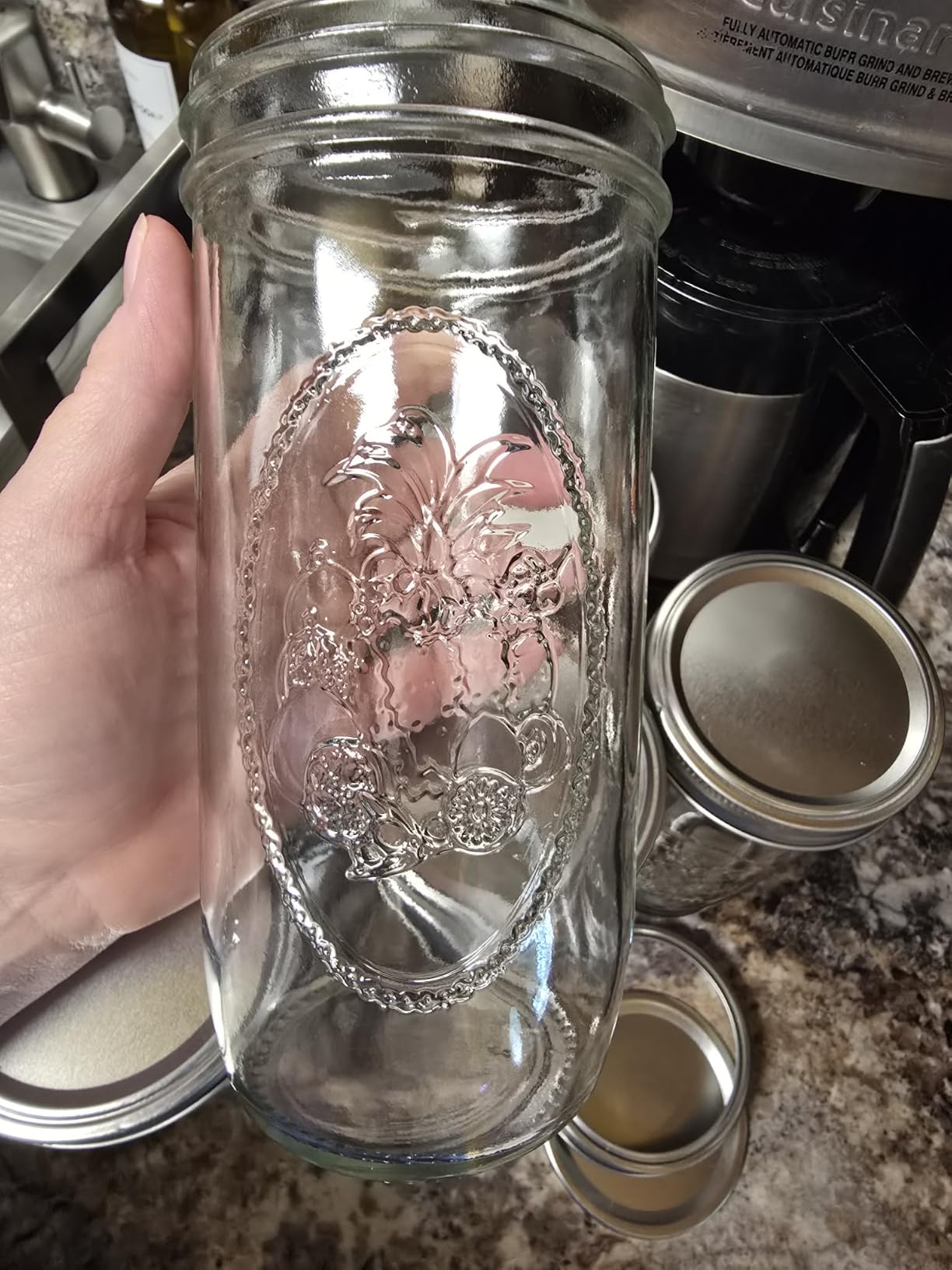 CycleMore Wide Mouth Mason Jars 32 oz, 12 Pack Large Glass Mason Jar with Metal Airtight Lids and Bands, 1 Quart Canning Jars for Pickling, Fermenting, Food Storage & DIY Projects customer photo 2