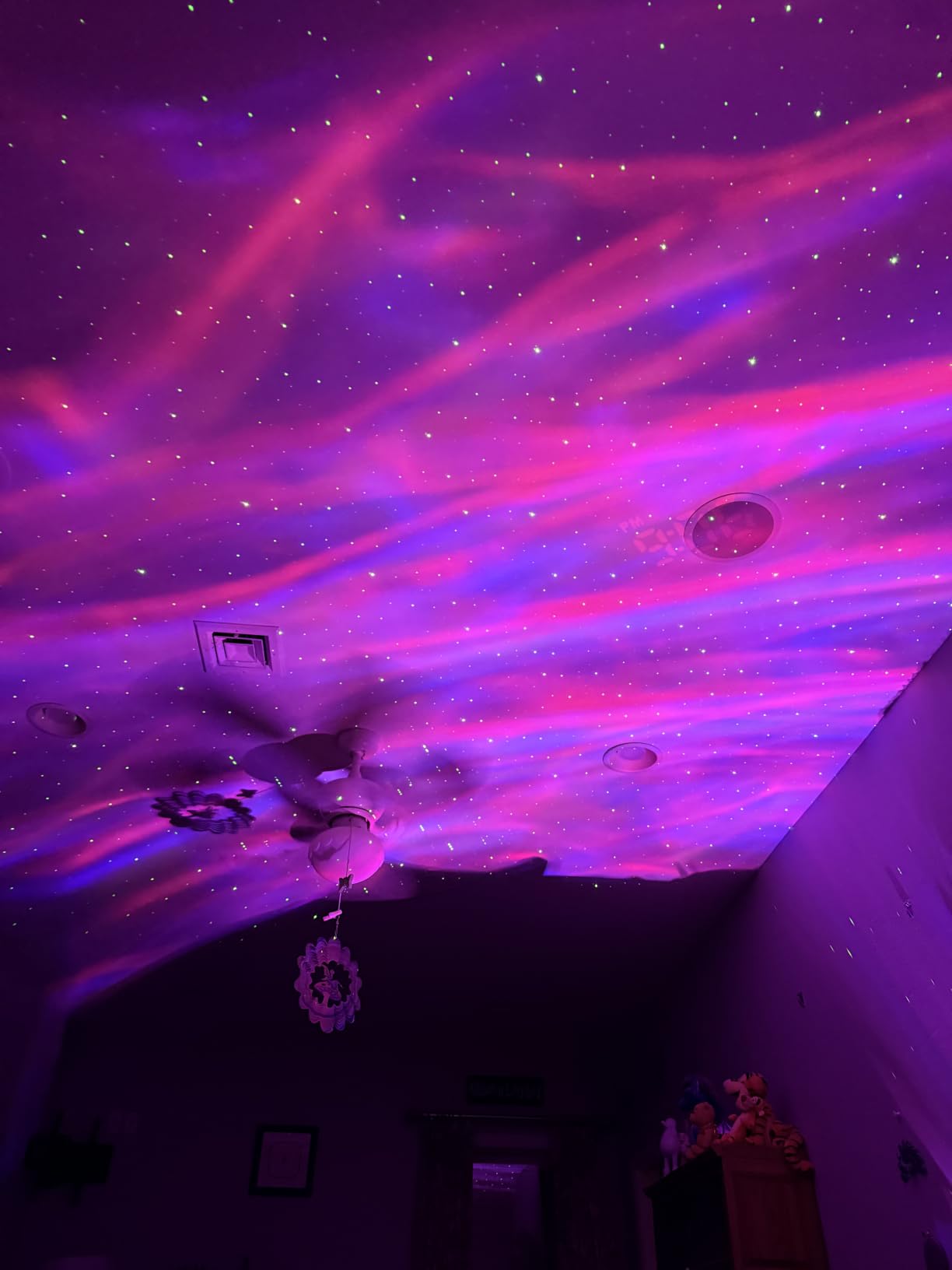 Star Projector,Northern Lights Projector,with Bluetooth Speaker,White Noise | Remote Control,Night Light,for Game Room, Adults, Family Gatherings,Galaxy Projector Bedroom customer photo 2