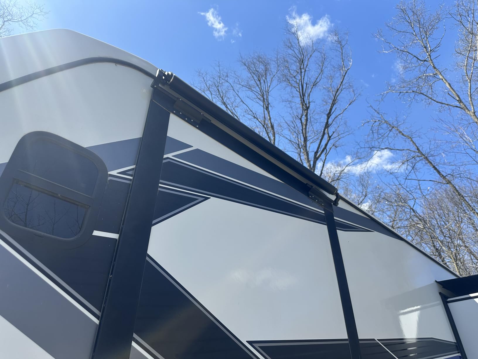 Suncode RV Slide Topper Awning Complete Kit Universal Fit for RV Slide-Out, Slide Out Protection for RVs, Campers & Travel Trailers – Black, 13'1