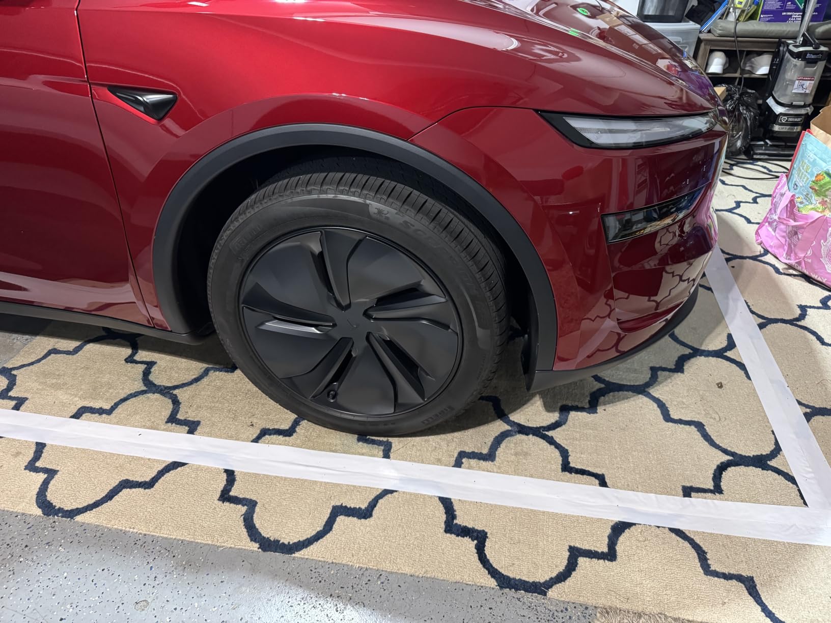 REEVAA Tesla Model Y Juniper 2025-2026 Mud Flaps Accessories, Set of 4 | All-Weather Paint Protection, OEM-Style Fit, No-Drill Installation, Low-Drag Profile, Safe Ground Clearance, Flexible Design customer photo 1