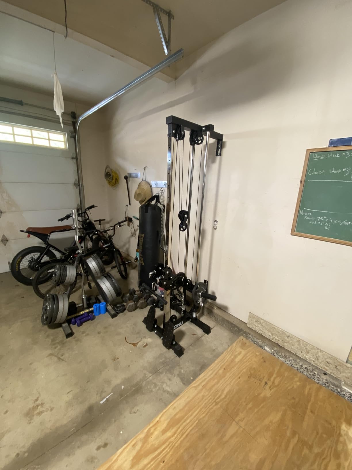 Wall Mount Cable Station, WM1 Cable Crossover Machine with 17 Positions, High and Low Cable Crossover Machine with Removable Footplate for Garage Home Gym customer photo 1