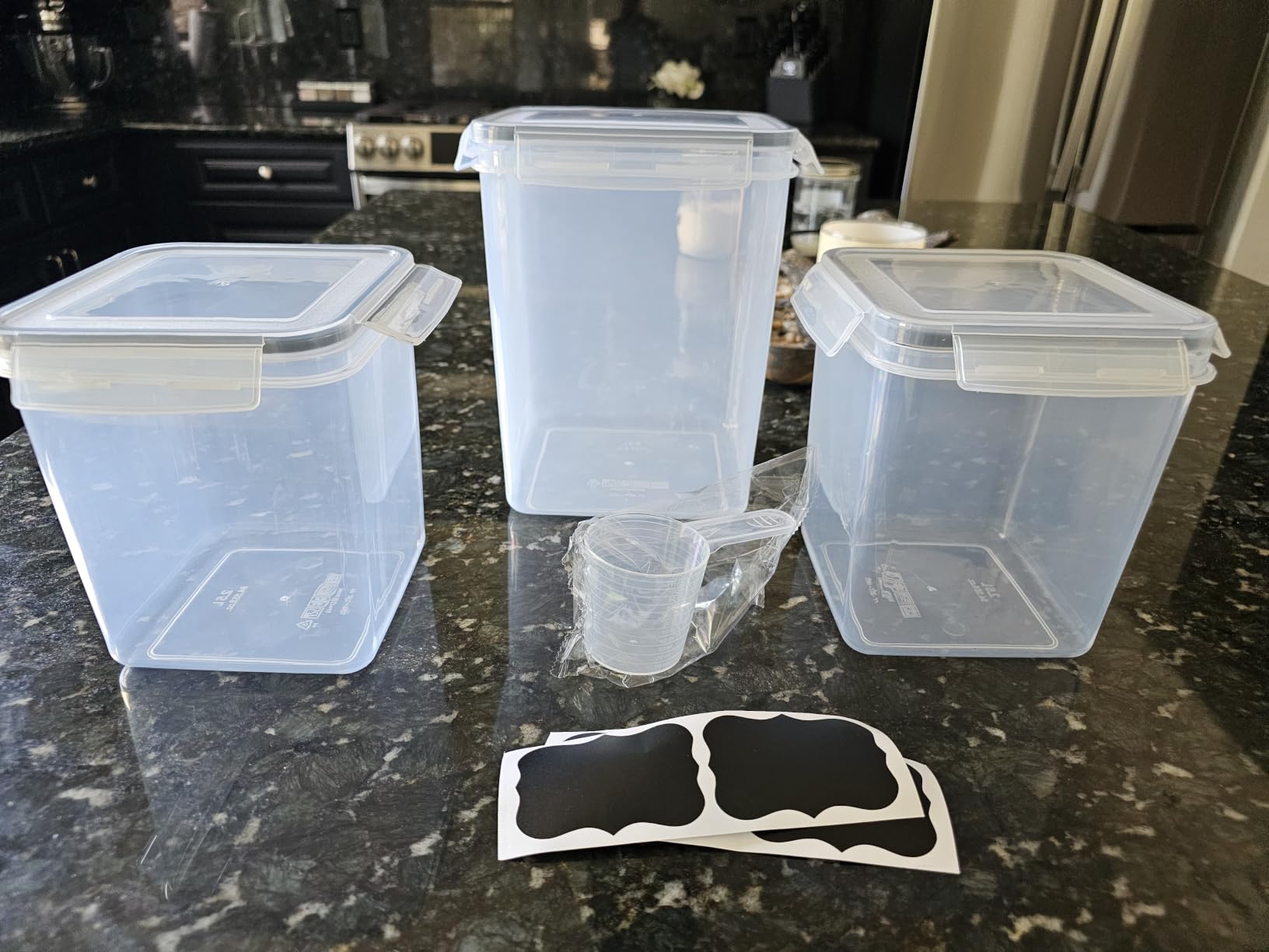 ComSaf Airtight Rice Storage Container with Lid 10Qt 2Pack, Large Capacity customer photo 1