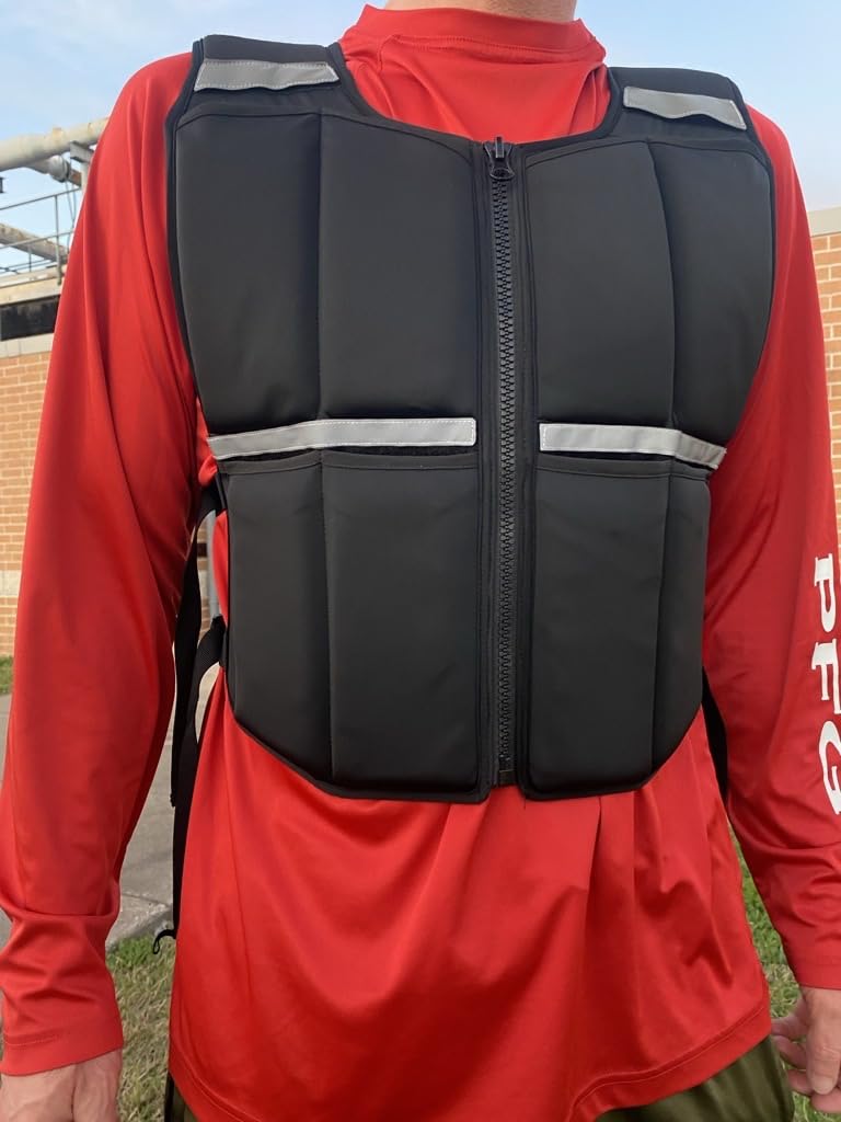 2-45lb Adjustable Weighted Vest Men w/Silicone Weights, Running Rucking Vest | Machine Washable, Zippered, Slim Fit, Removable Reflective Strips, Strength Training Vest for Walking Hiking Workout Gym Home customer photo 2