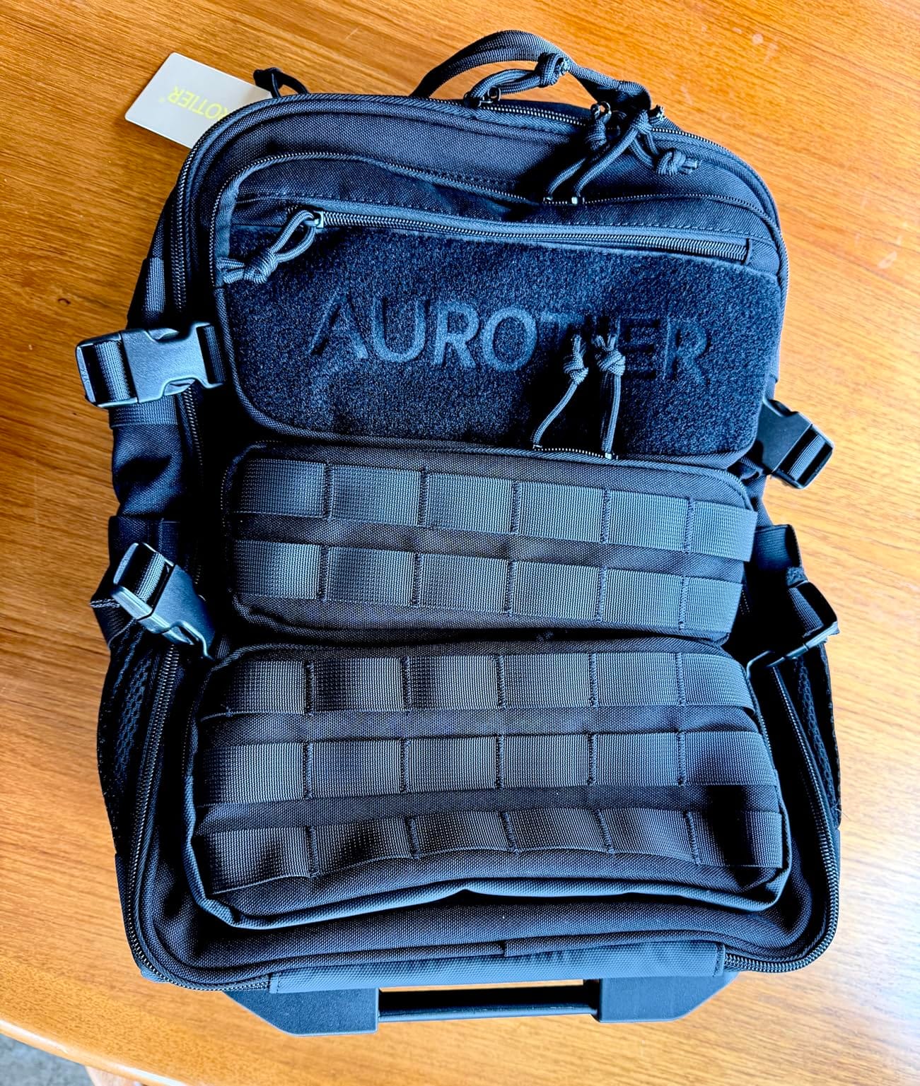 AUROTIER Rolling Tactical Laptop Backpack, Underseat Travel Backpack with Wheels, 16 Inch Wheeled Computer Backpack for Men and Women, Roller Overnight Molle Outdoor Hiking College Carry on Luggage customer photo 1
