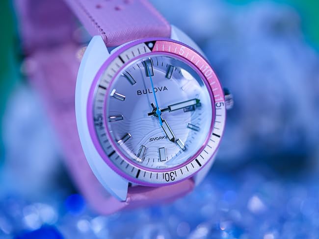 Bulova Oceanographer Snorkel Amazon Exclusive Ceramic Case and White Perforated Rubber Strap Watch customer photo 1