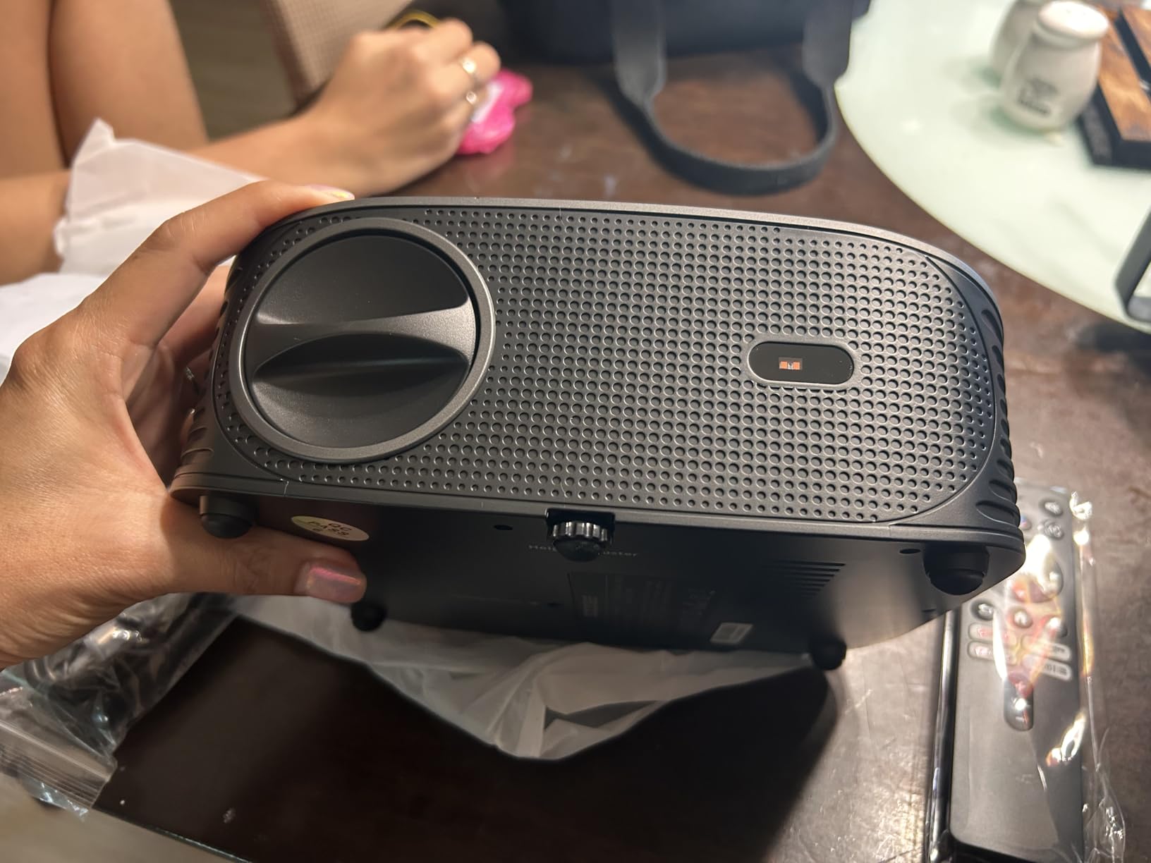 GooDee 4K Smart Projector with 5G WiFi 6 & Bluetooth, ToF AI Auto Focus | UHD Projector, Auto Keystone MEMC, Built-in Streaming Apps, Dolby Audio Home Theater for Outdoor Movie Night & Bedroom Cinema customer photo 2